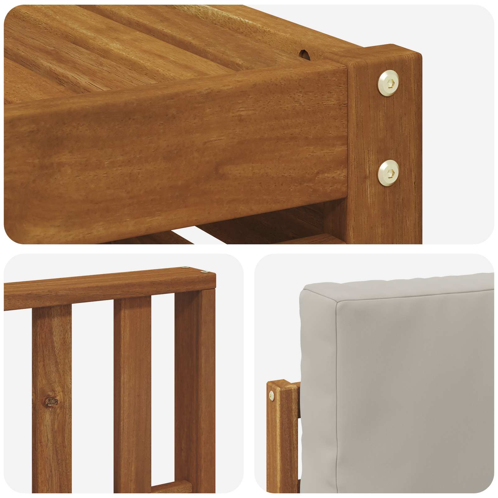 Ensemble de canapé d'angle 6 pcs Gris Naturel et Clair - XIOS