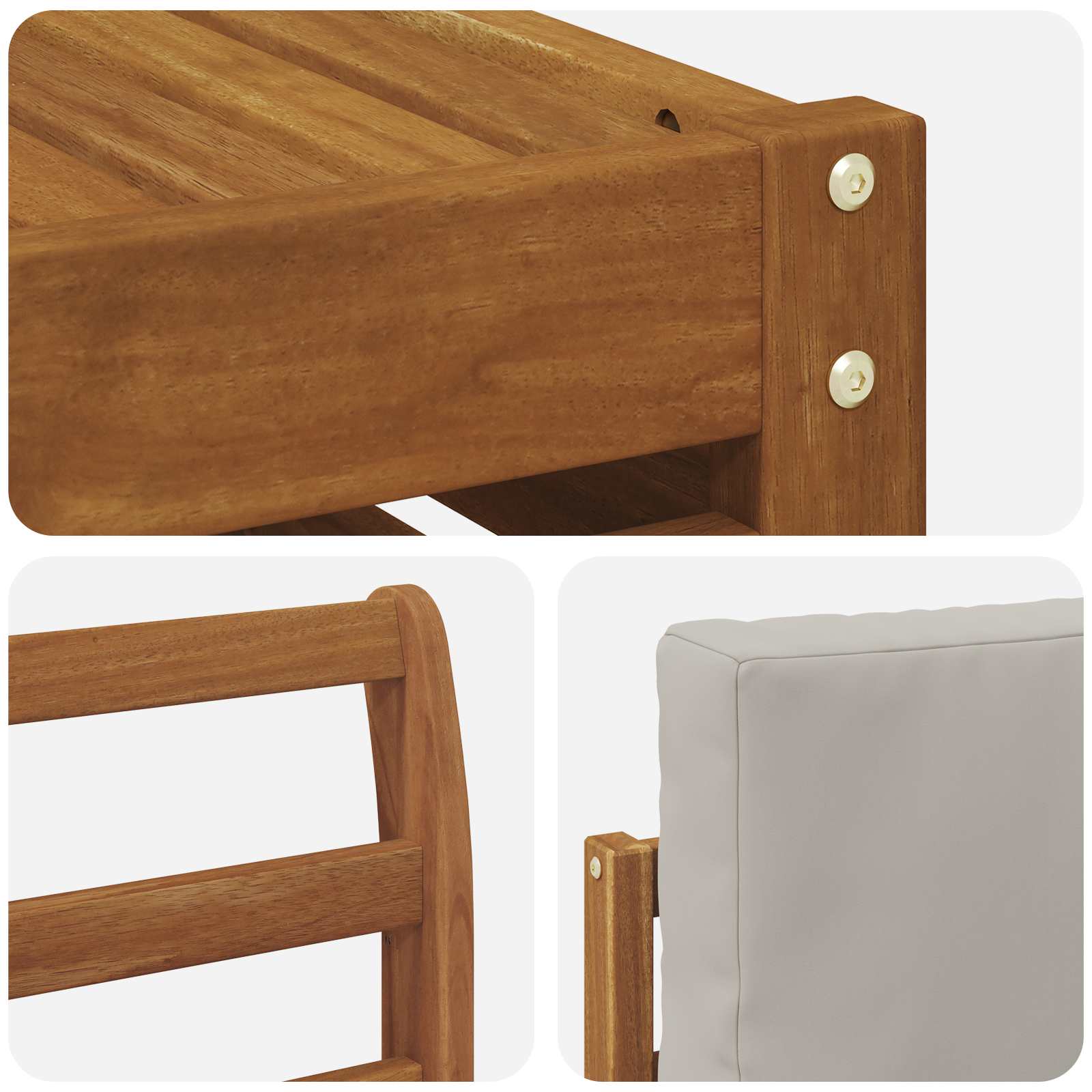 Ensemble de canapé d'angle 6 pcs Gris Naturel et Clair - XIOS