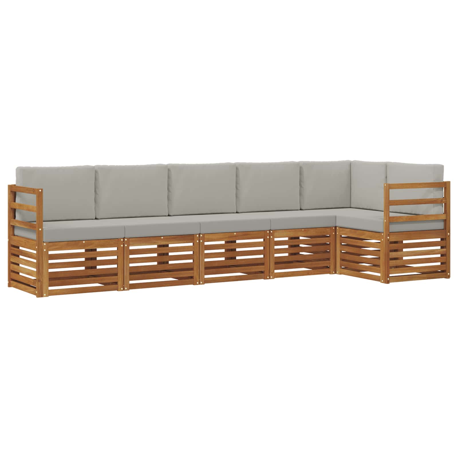 Ensembles de canapés avec coussin 6 pcs Gris Naturel et Clair - XIOS