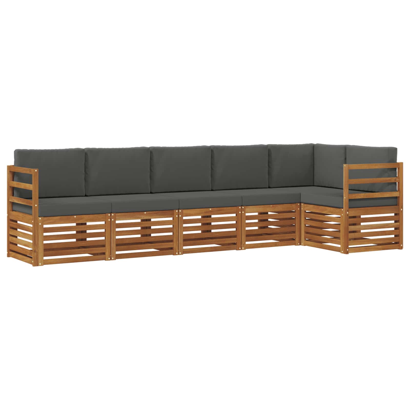 Ensemble de canapé d'angle 6 pcs Naturel et Anthracite - XIOS
