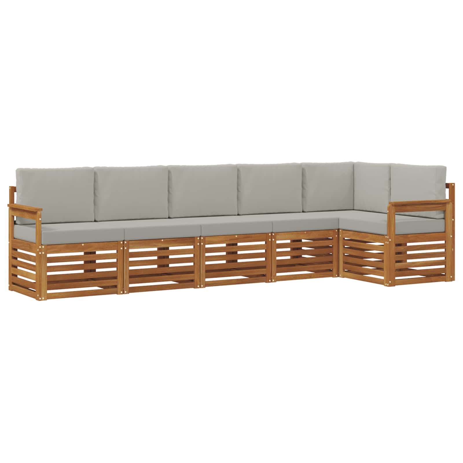 Ensemble de canapé d'angle 6 pcs Gris Naturel et Clair - XIOS