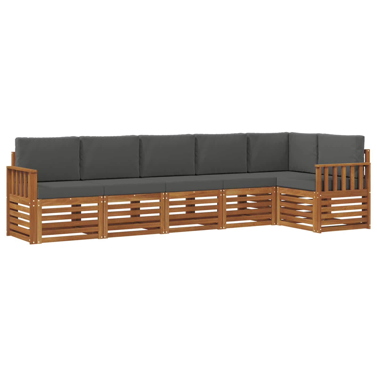 Ensemble de canapé d'angle 6 pcs Naturel et Anthracite - XIOS