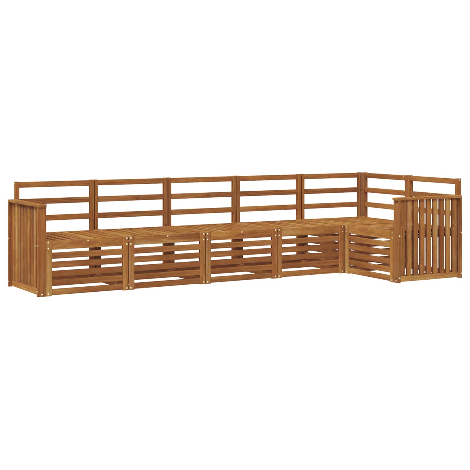 Ensembles de canapés 6 pcs Naturel Bois d'Acacia Massif - XIOS