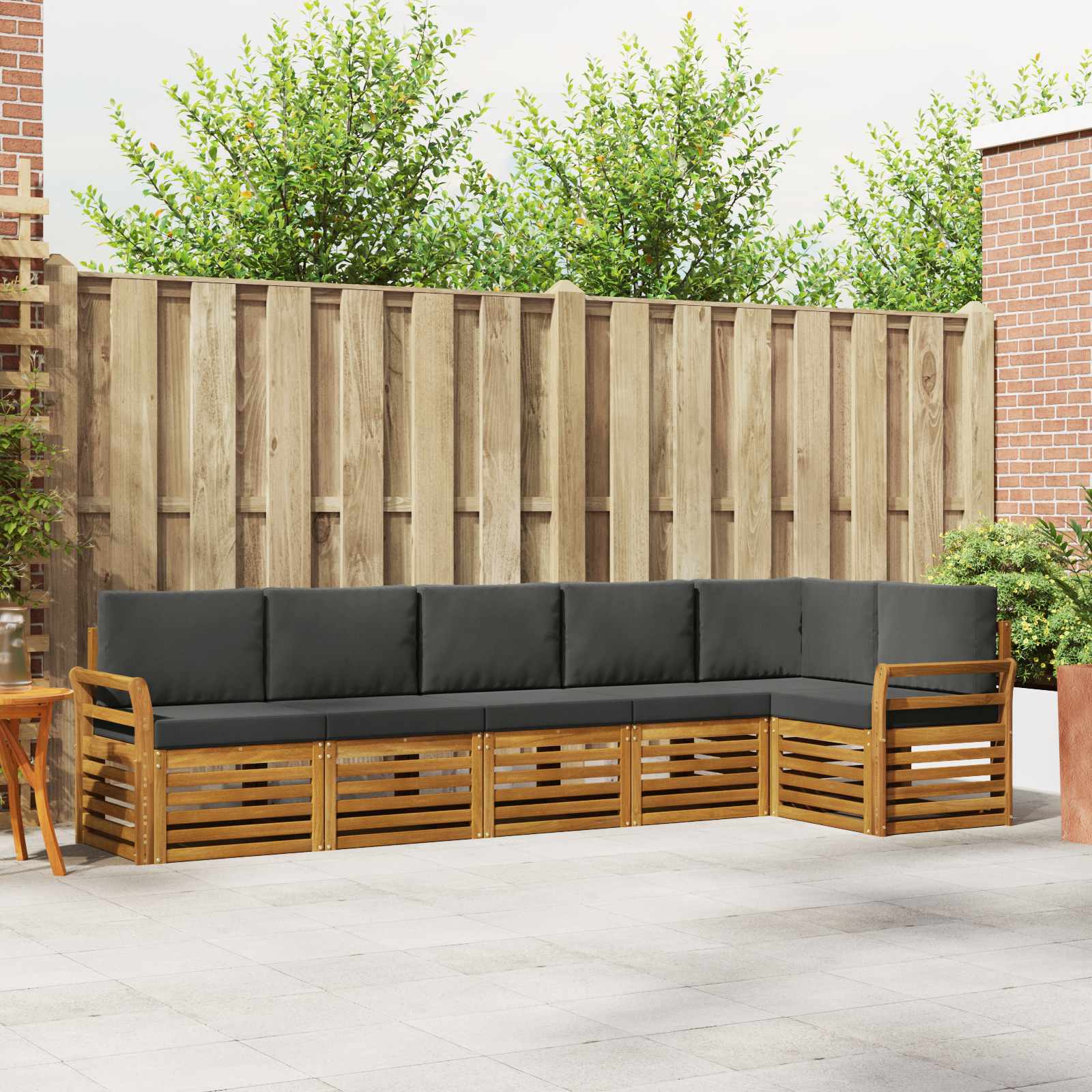 Ensemble de canapé d'angle 6 pcs Naturel et Anthracite - XIOS