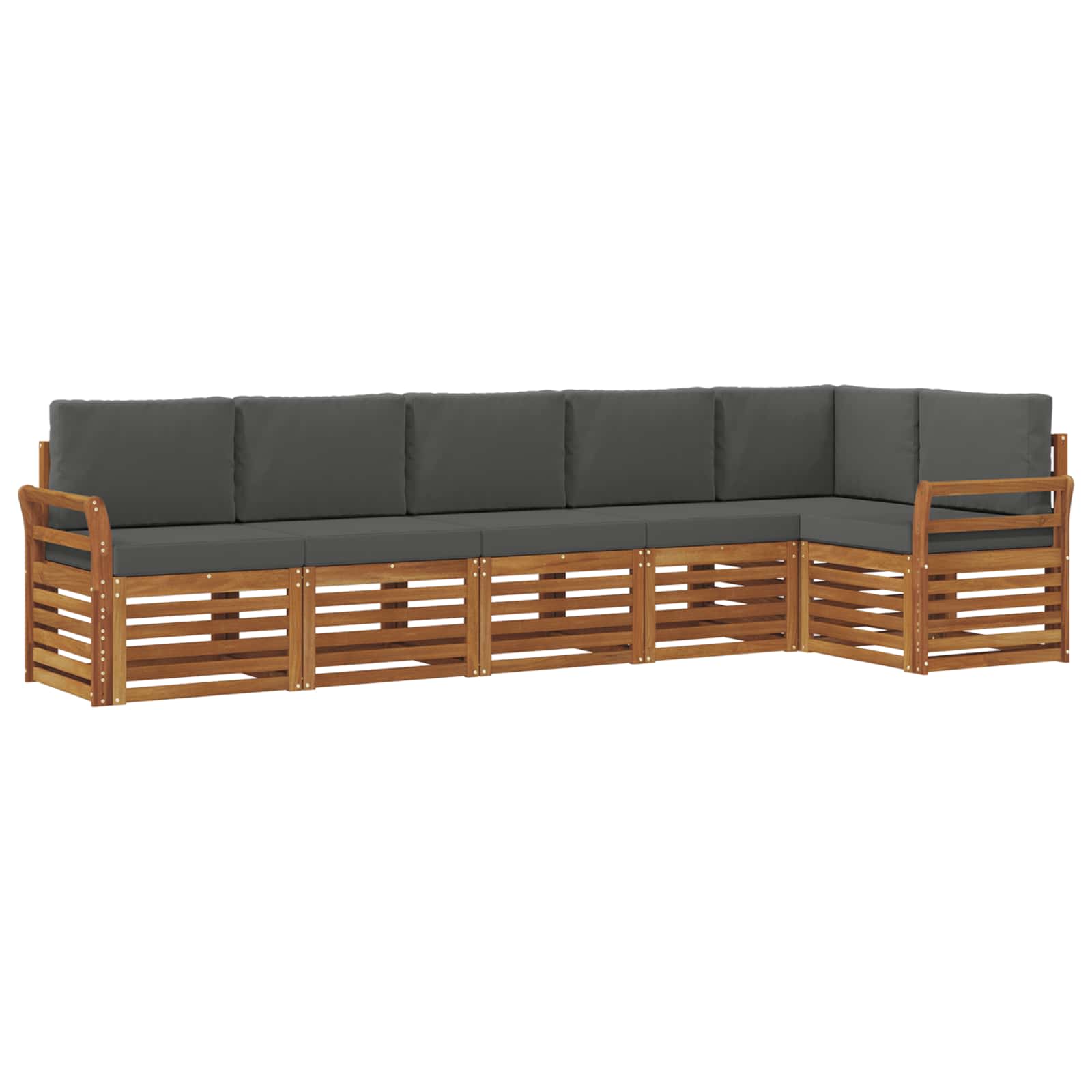 Ensemble de canapé d'angle 6 pcs Naturel et Anthracite - XIOS