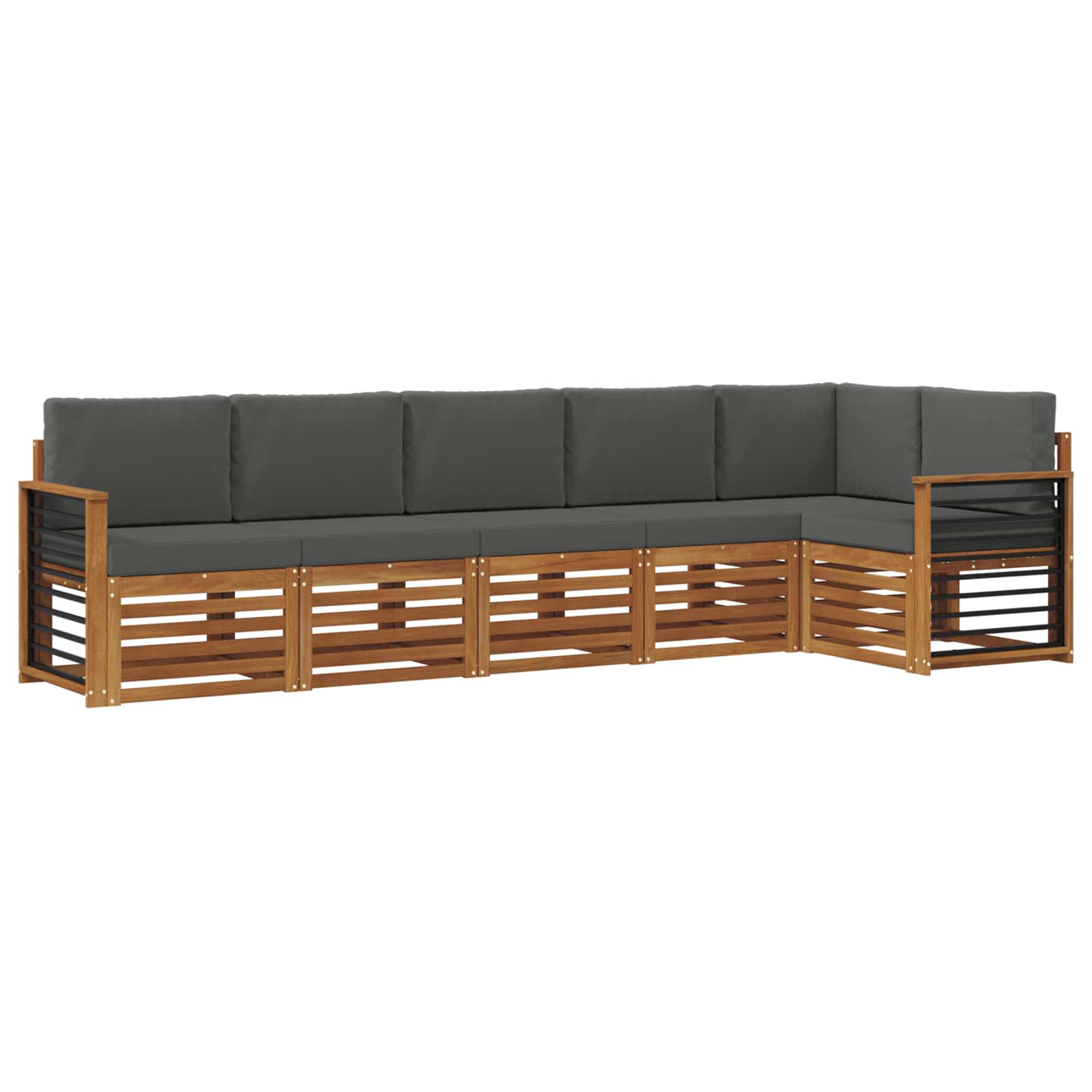 Ensemble de canapé d'angle 6 pcs Naturel et Anthracite - XIOS
