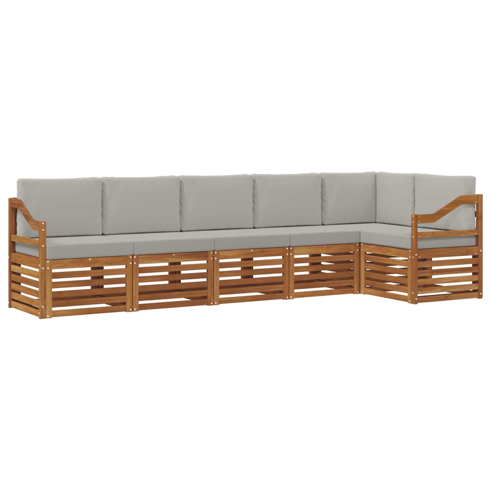 Ensemble de canapé d'angle 6 pcs Gris Naturel et Clair - XIOS