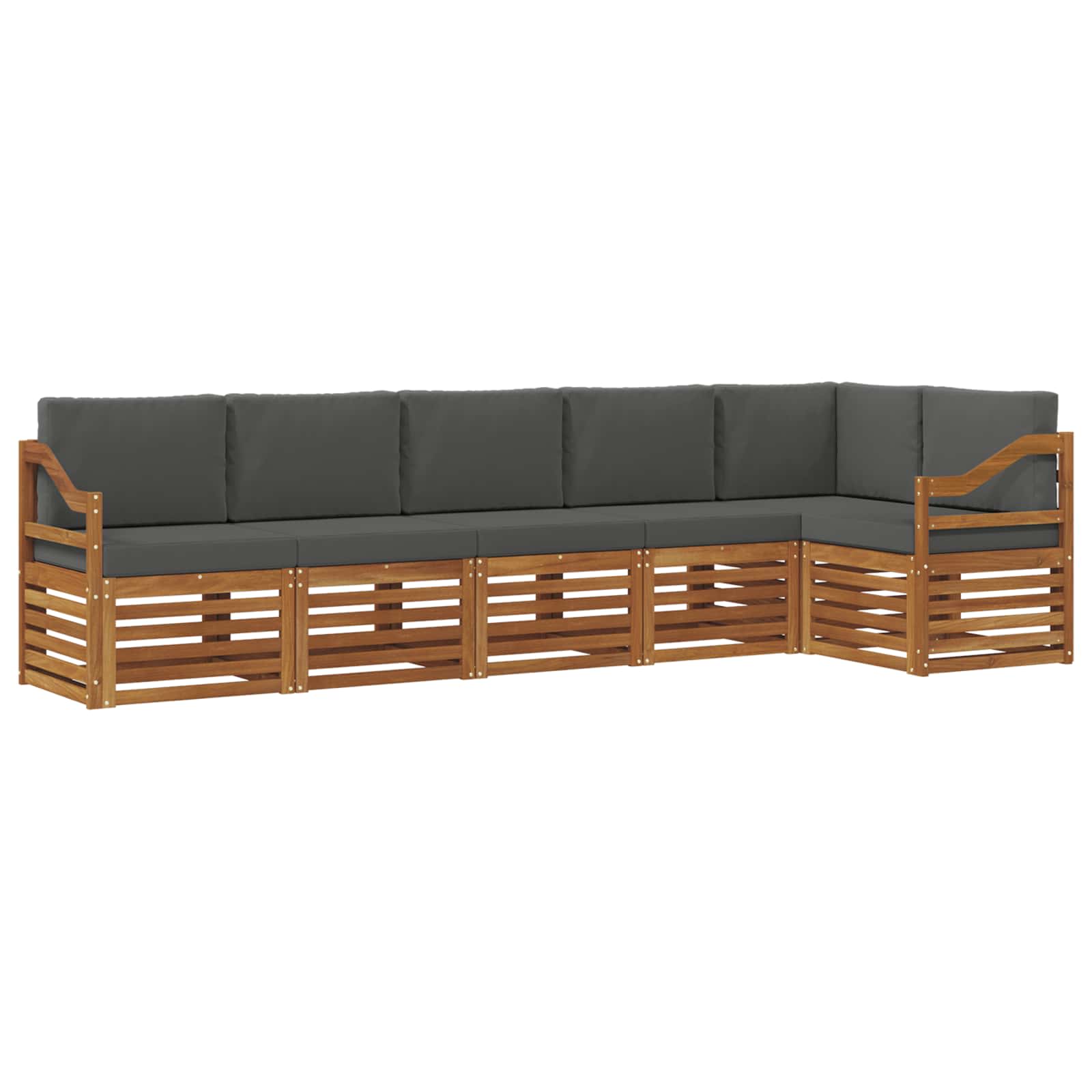 Ensemble de canapé d'angle 6 pcs Naturel et Anthracite - XIOS