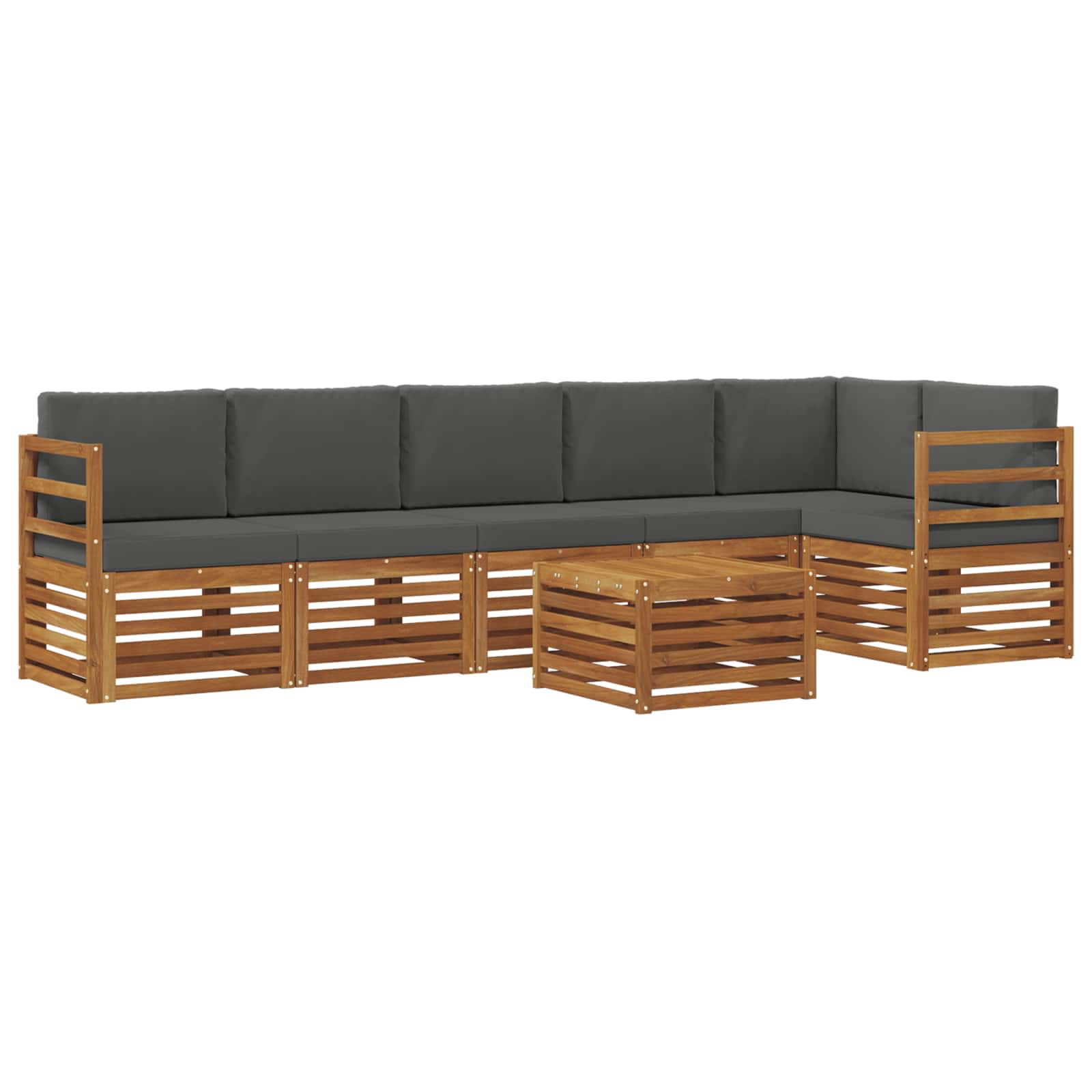 Ensemble de canapé d'angle 7 pcs Naturel et Anthracite - XIOS