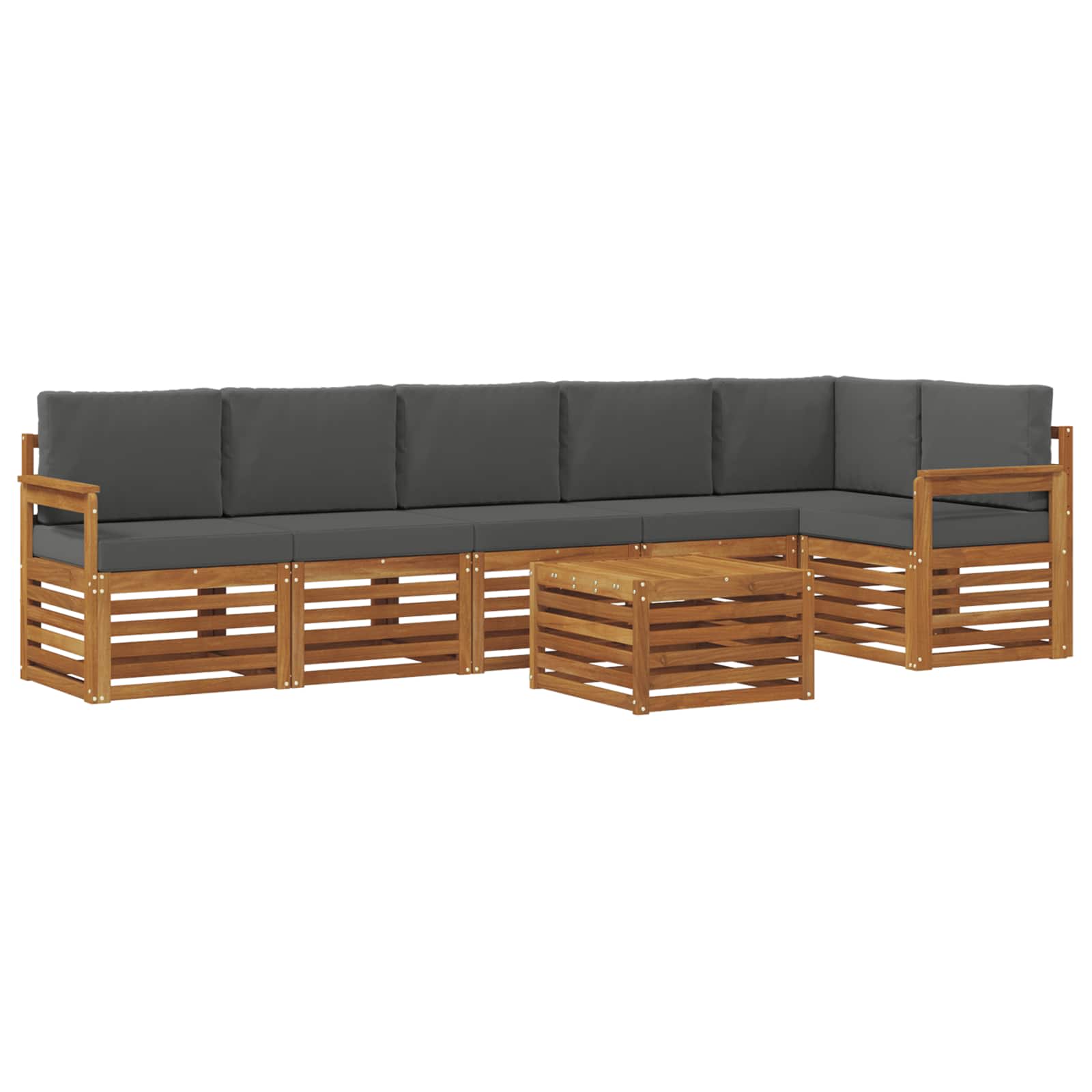 Ensemble de canapé d'angle 7 pcs Naturel et Anthracite - XIOS