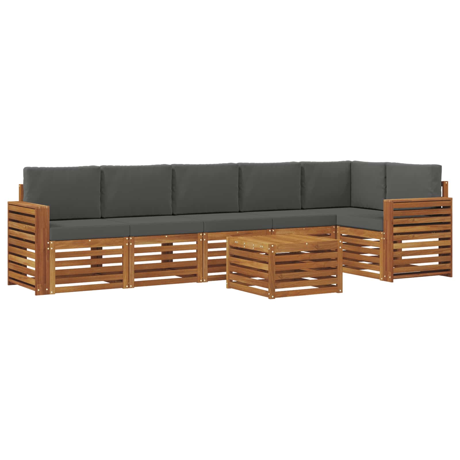 Ensemble de canapé d'angle 7 pcs Naturel et Anthracite - XIOS
