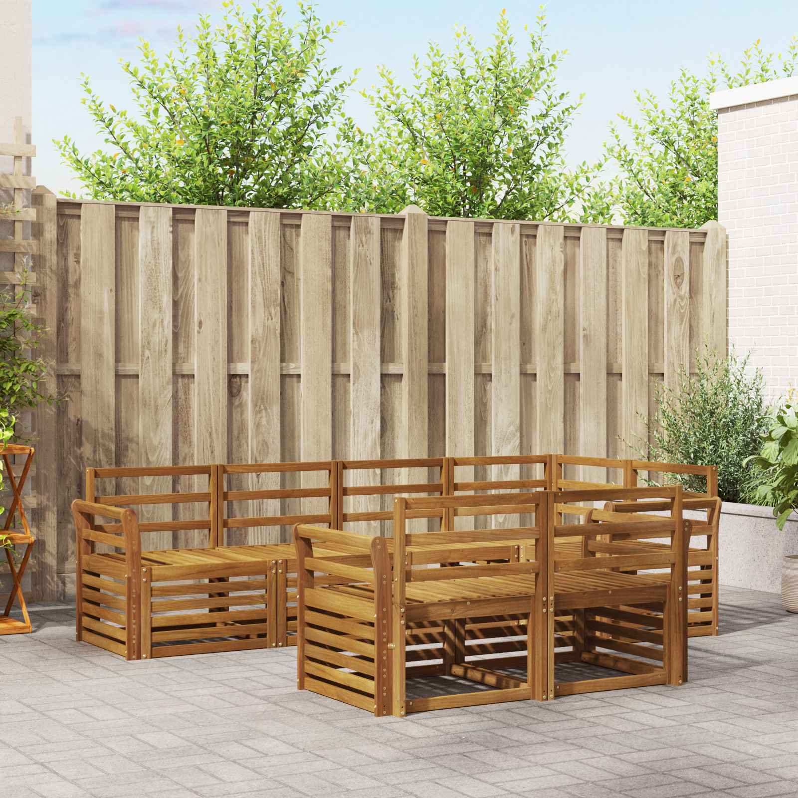 Ensemble de canapé d'angle 7 pcs Naturel - XIOS