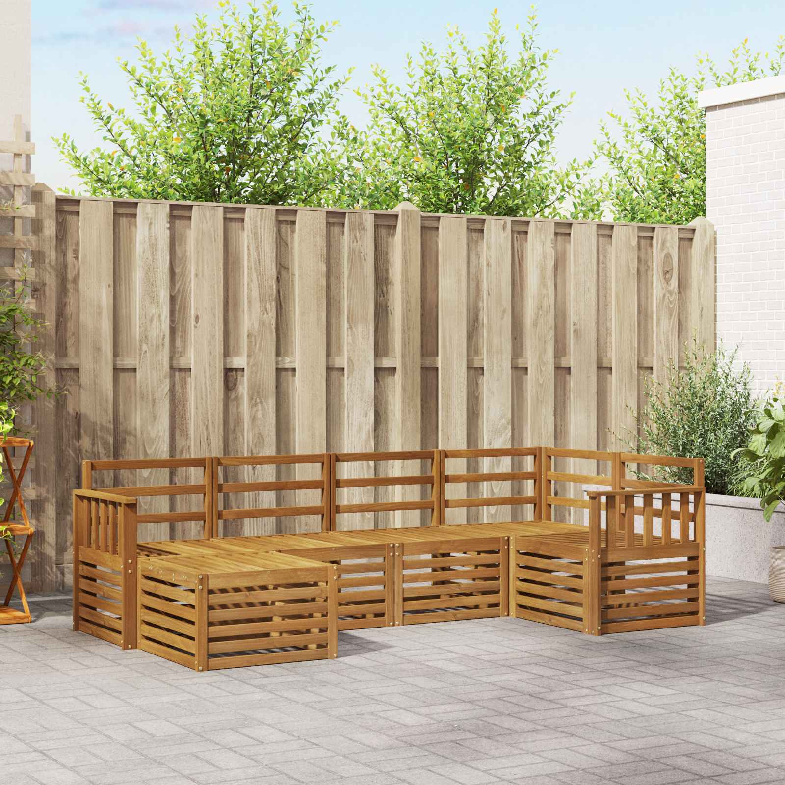 Ensemble de canapé d'angle 6 pcs Naturel - XIOS