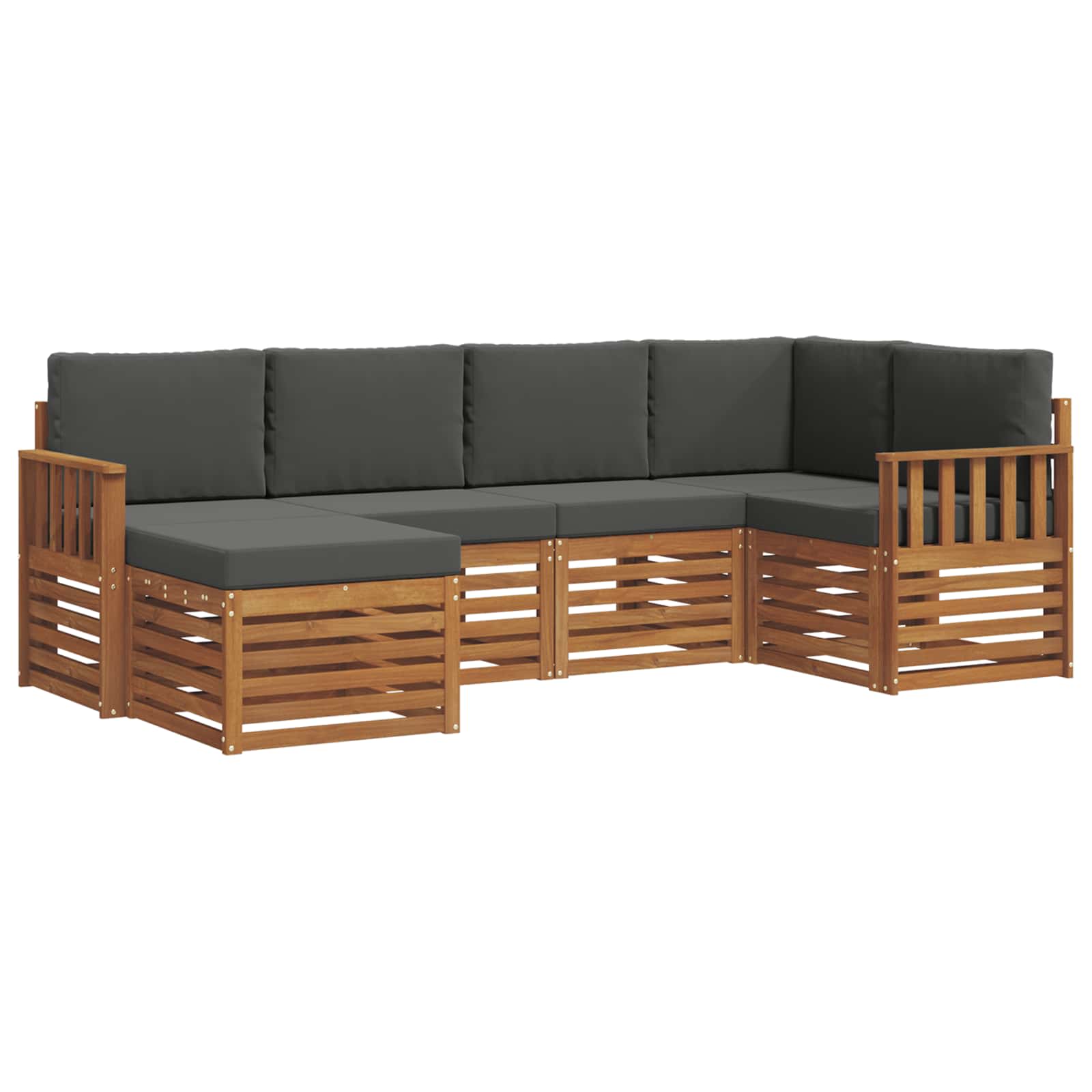 Ensemble de canapé d'angle 6 pcs Naturel et Anthracite - XIOS