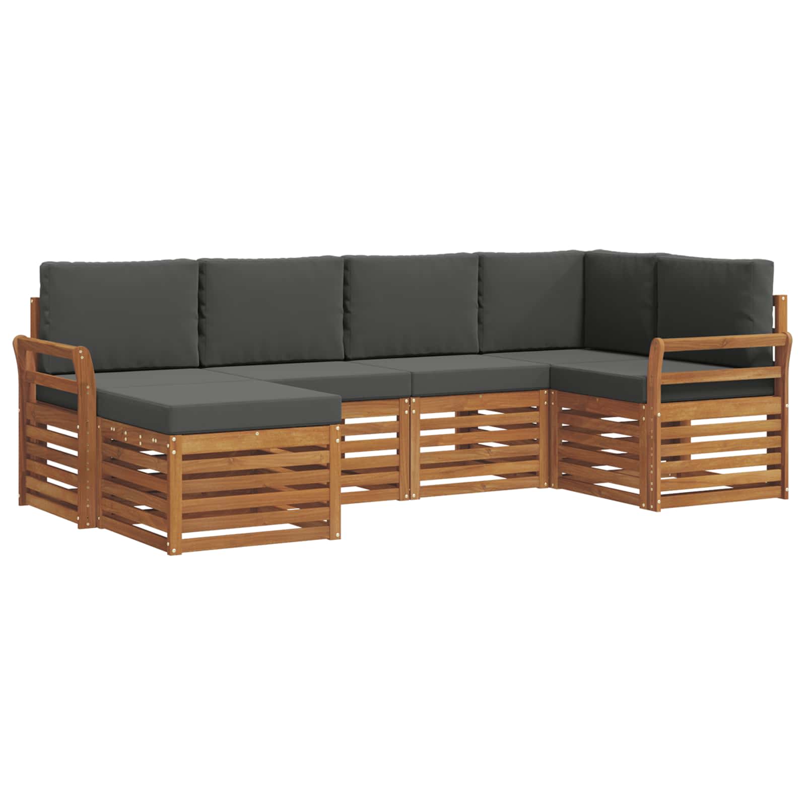 Ensemble de canapé d'angle 6 pcs Naturel et Anthracite - XIOS