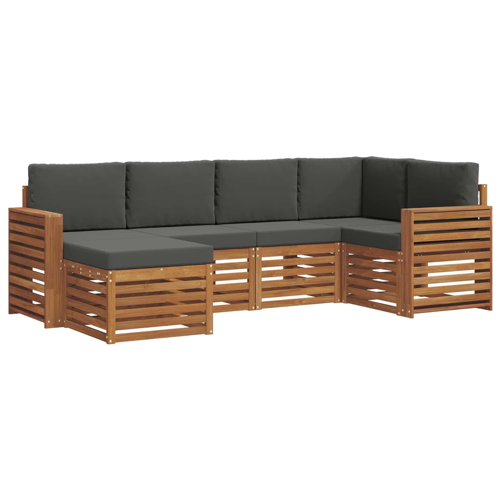 Ensemble de canapé d'angle 6 pcs Naturel et Anthracite - XIOS