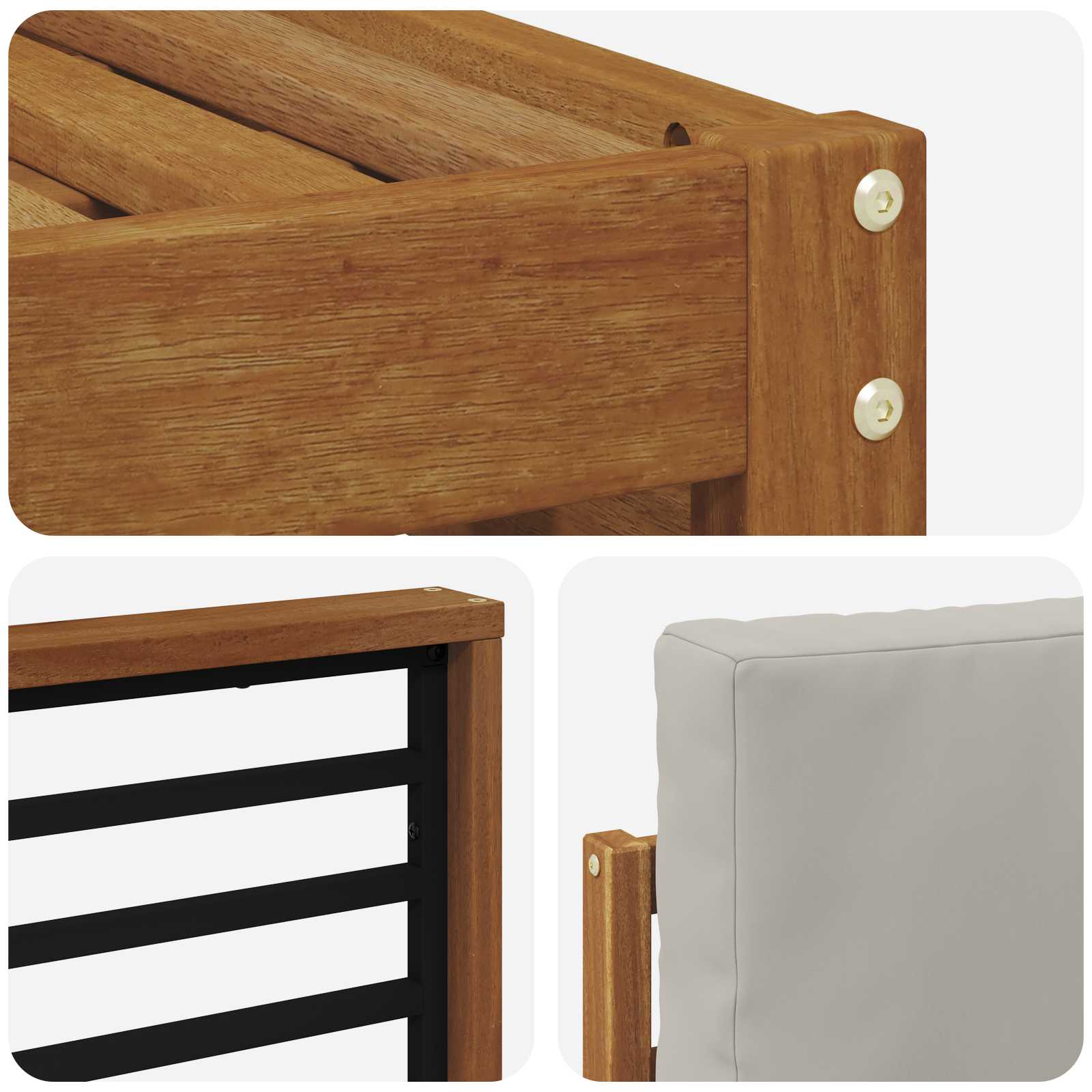 Ensemble de canapé d'angle 6 pcs Gris Naturel et Clair - XIOS