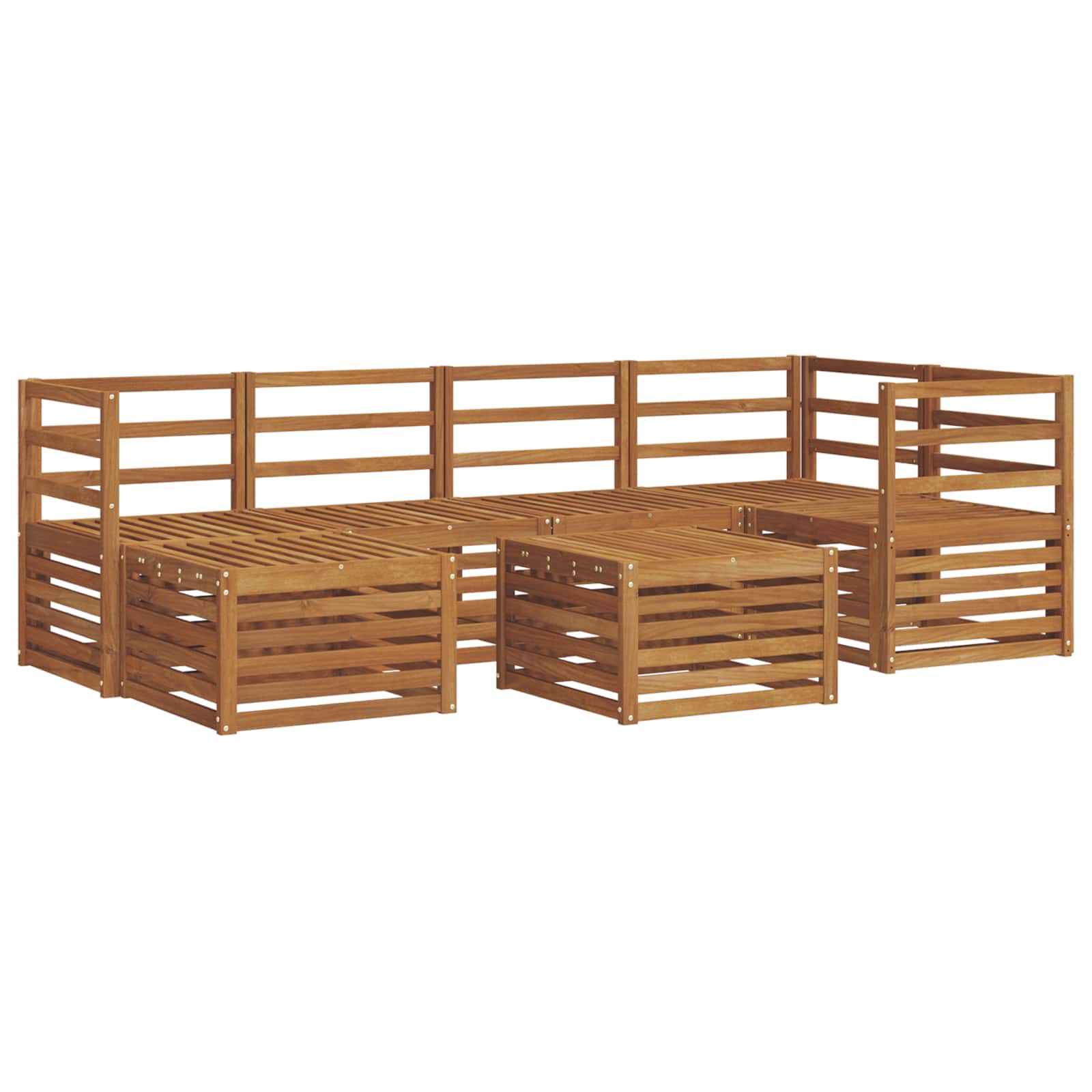 Ensemble de canapés d'extérieur 7 pc Naturel Polyester