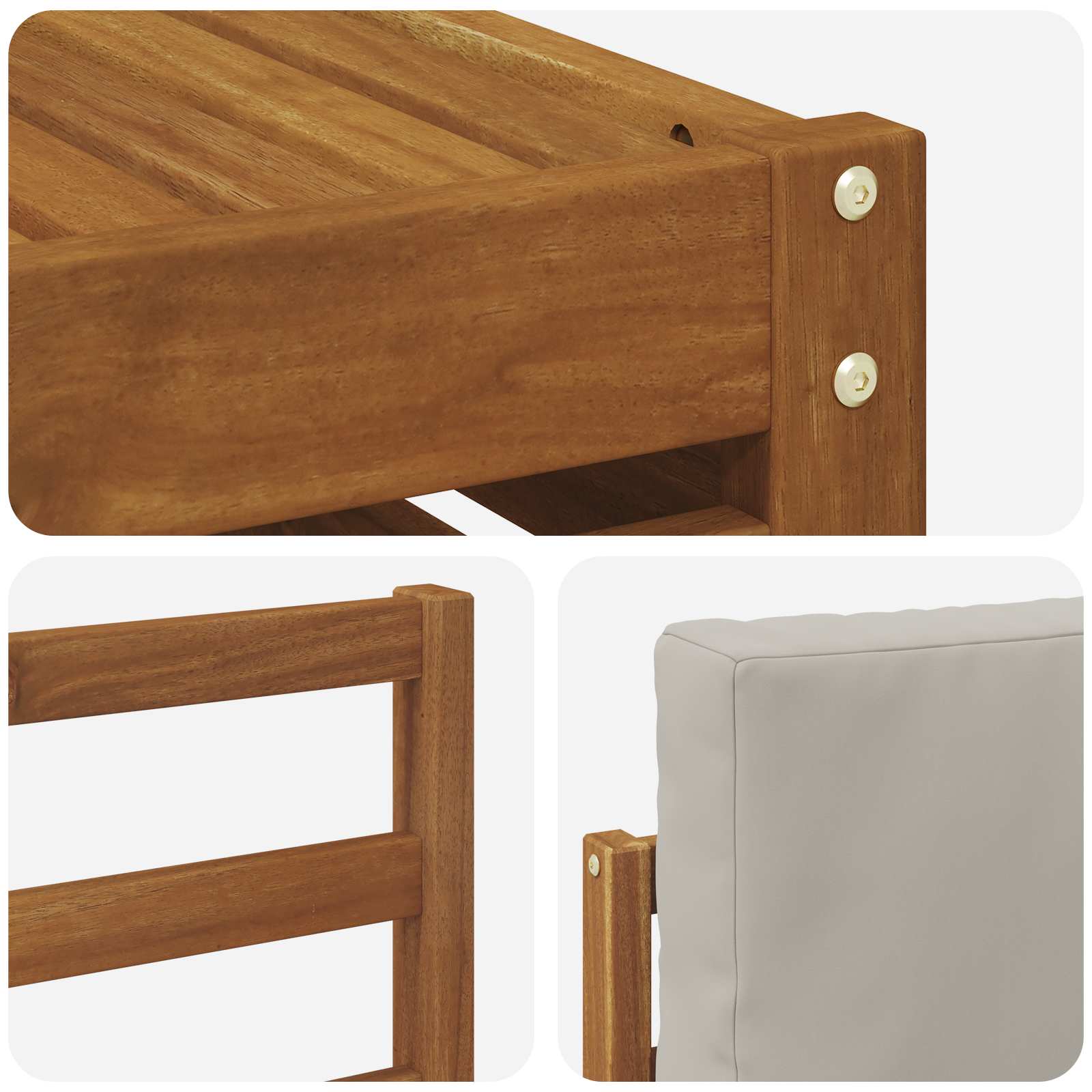 Ensemble de canapé d'angle 7 pcs Gris Naturel et Clair - XIOS