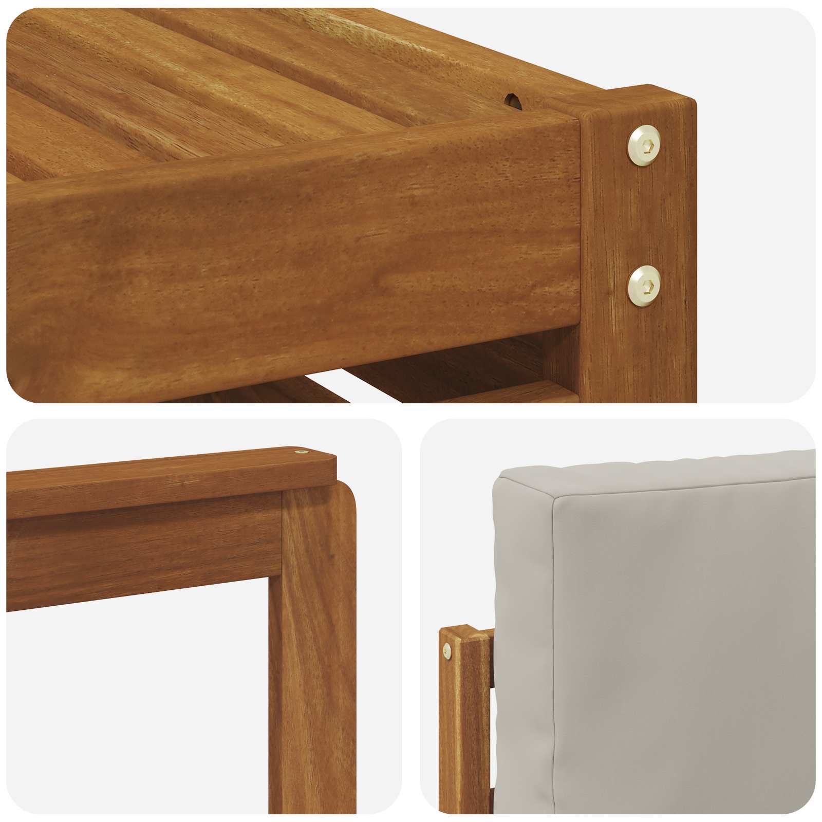 Ensemble de canapé d'angle 7 pcs Gris Naturel et Clair - XIOS
