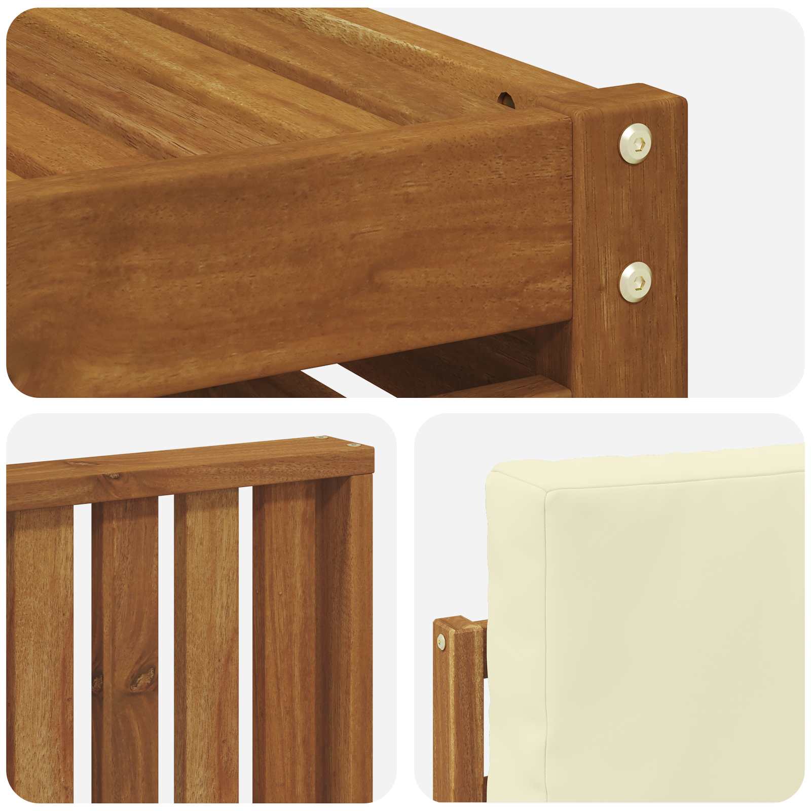 Ensemble de canapé d'angle avec coussin 7 pcs Naturel et Crème - XIOS