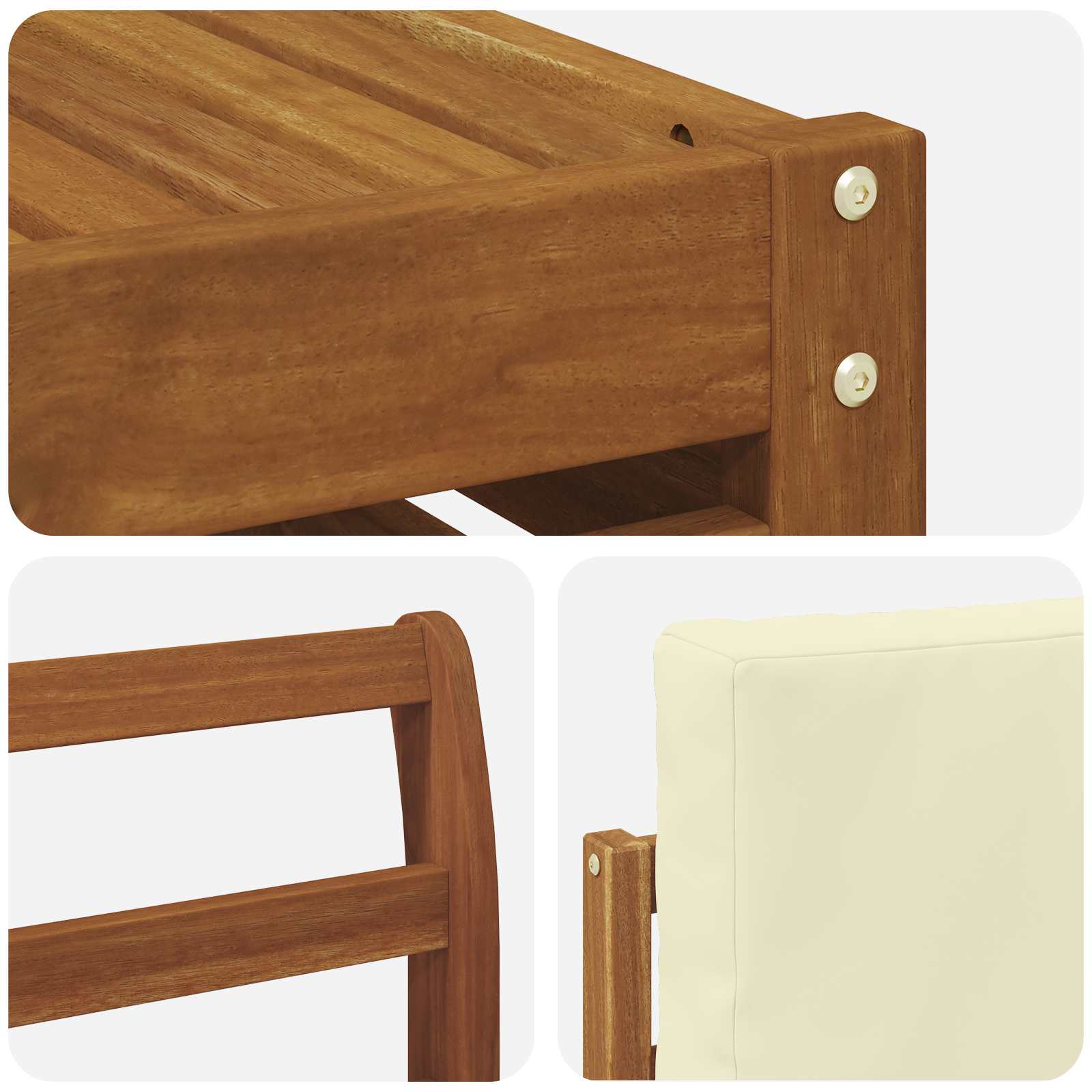 Ensembles de canapés avec coussin 7 pcs Naturel et Crème - XIOS