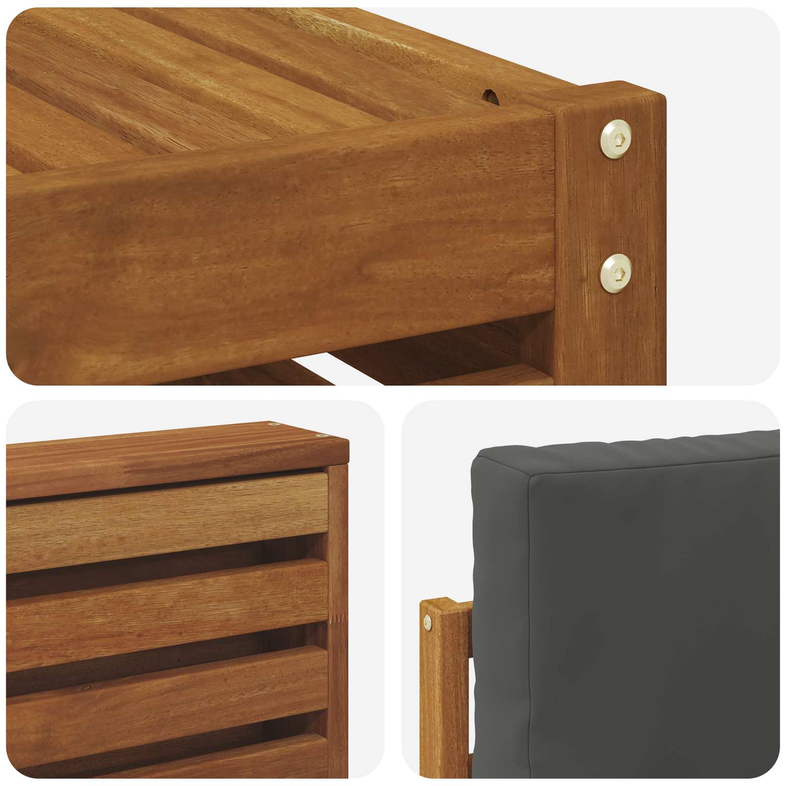 Ensemble de canapé d'angle 7 pcs Naturel et Anthracite - XIOS
