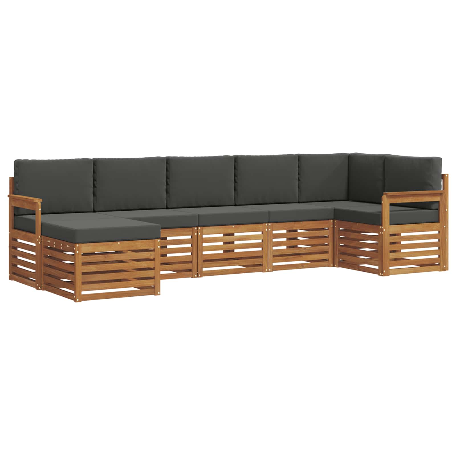 Ensemble de canapé d'angle 7 pcs Naturel et Anthracite - XIOS