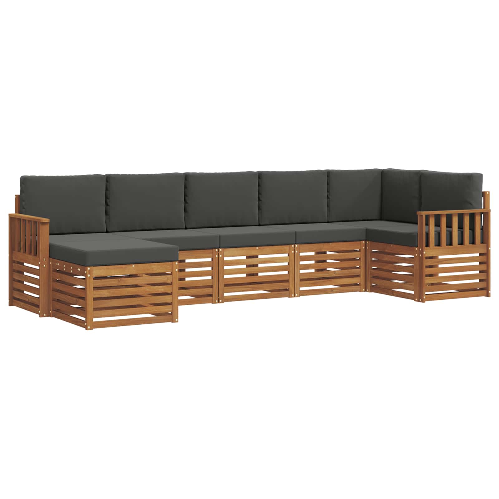 Ensemble de canapé d'angle 7 pcs Naturel et Anthracite - XIOS