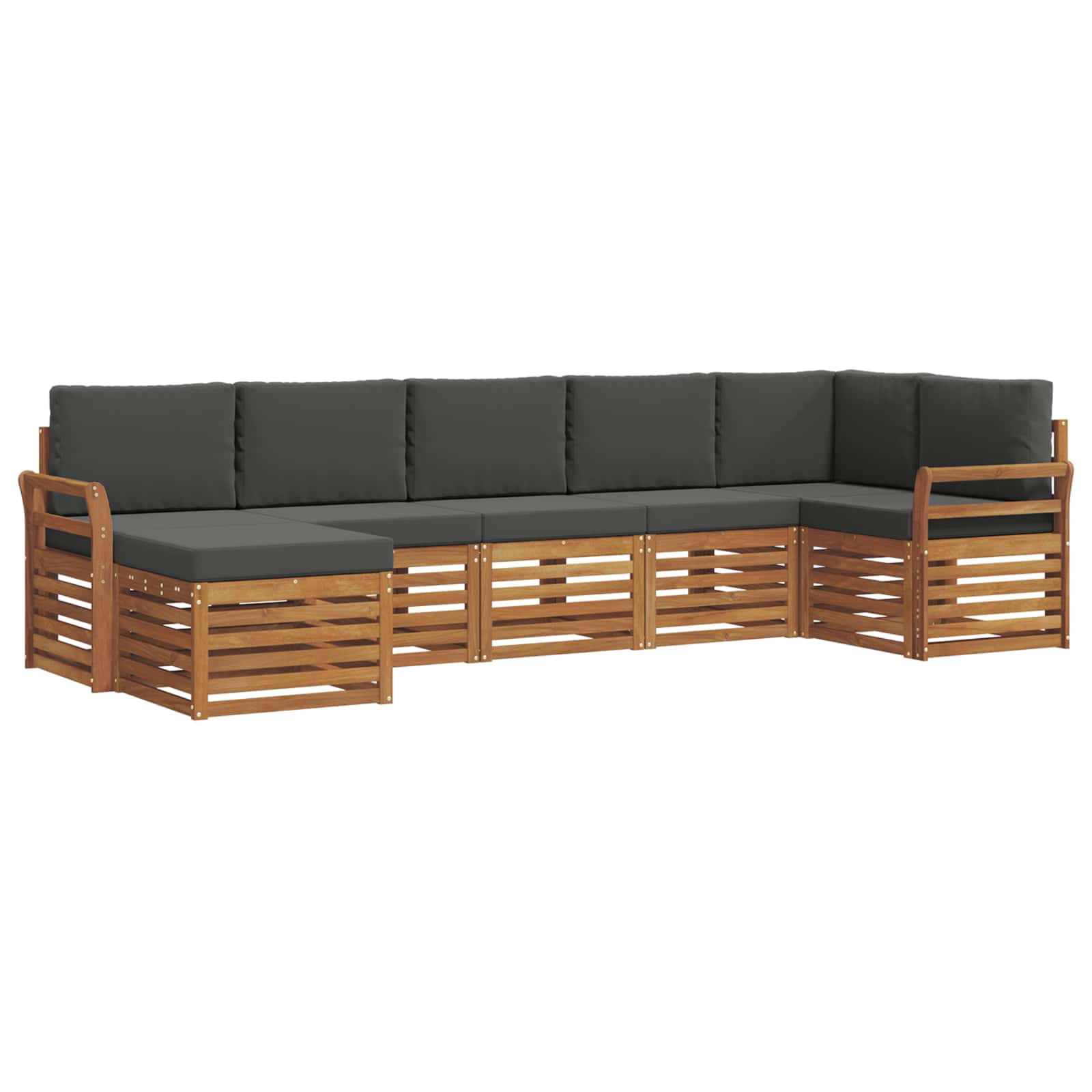 Ensemble de canapé d'angle 7 pcs Naturel et Anthracite - XIOS