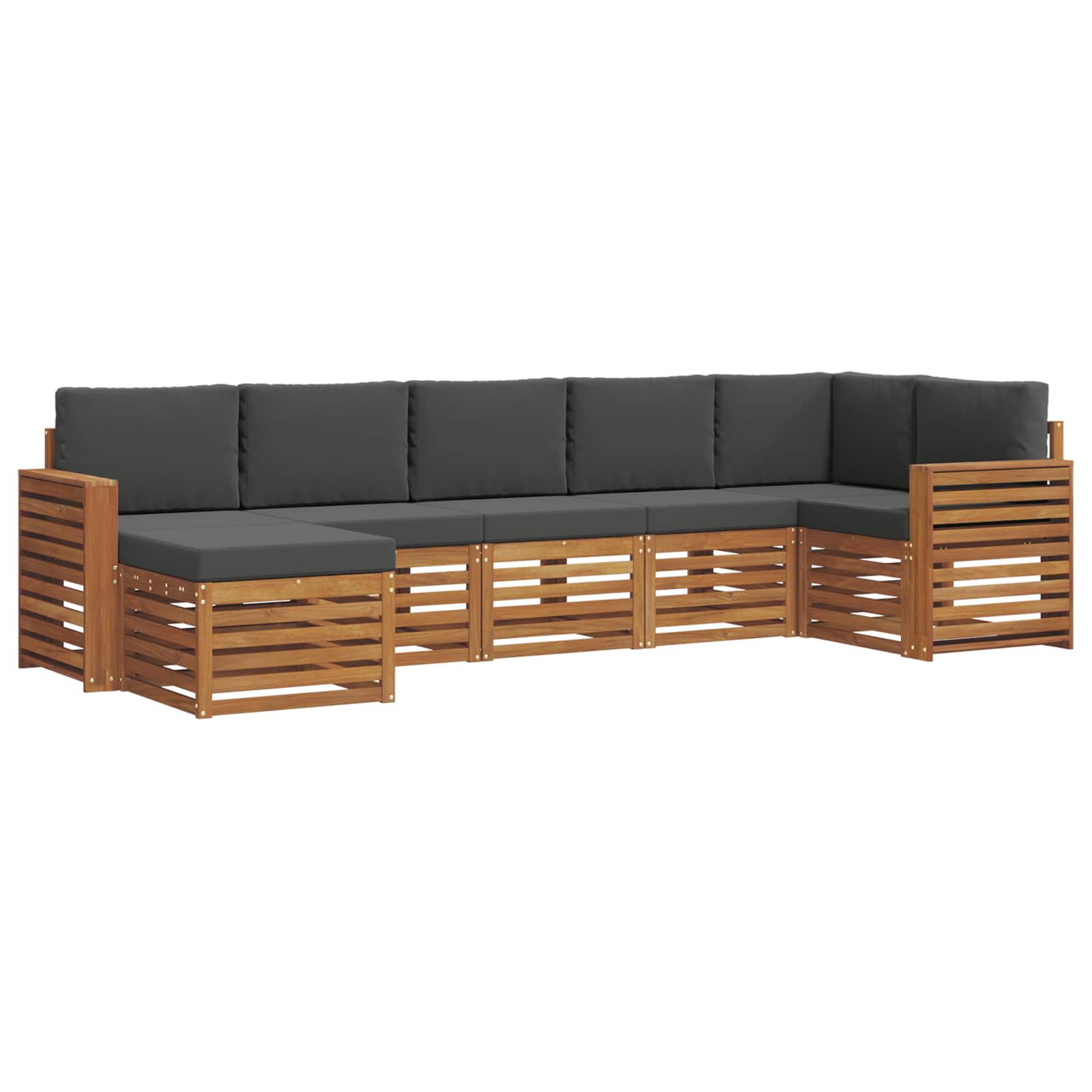 Ensemble de canapé d'angle 7 pcs Naturel et Anthracite - XIOS
