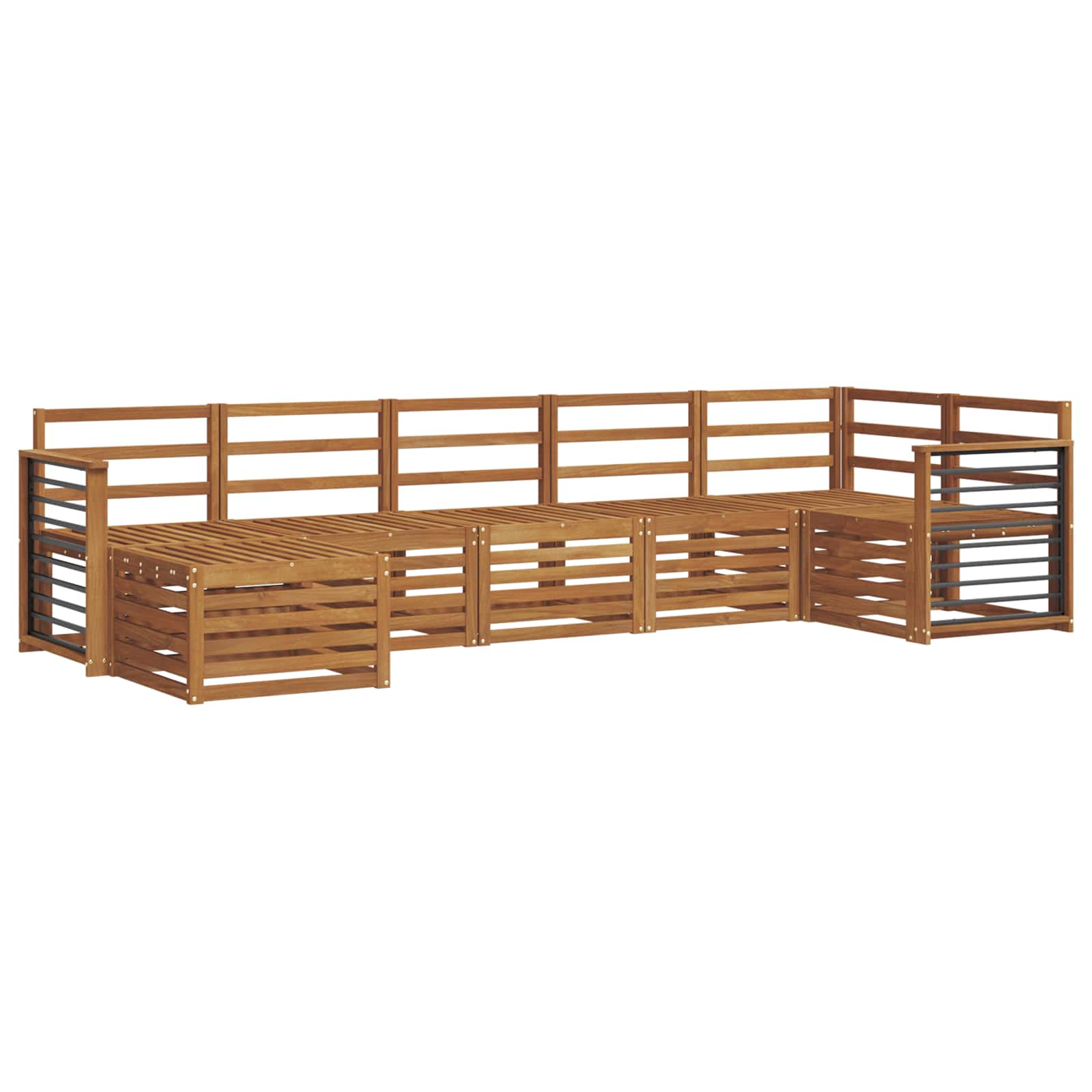 Ensembles de canapés 7 pcs Naturel Bois d'Acacia Massif - XIOS