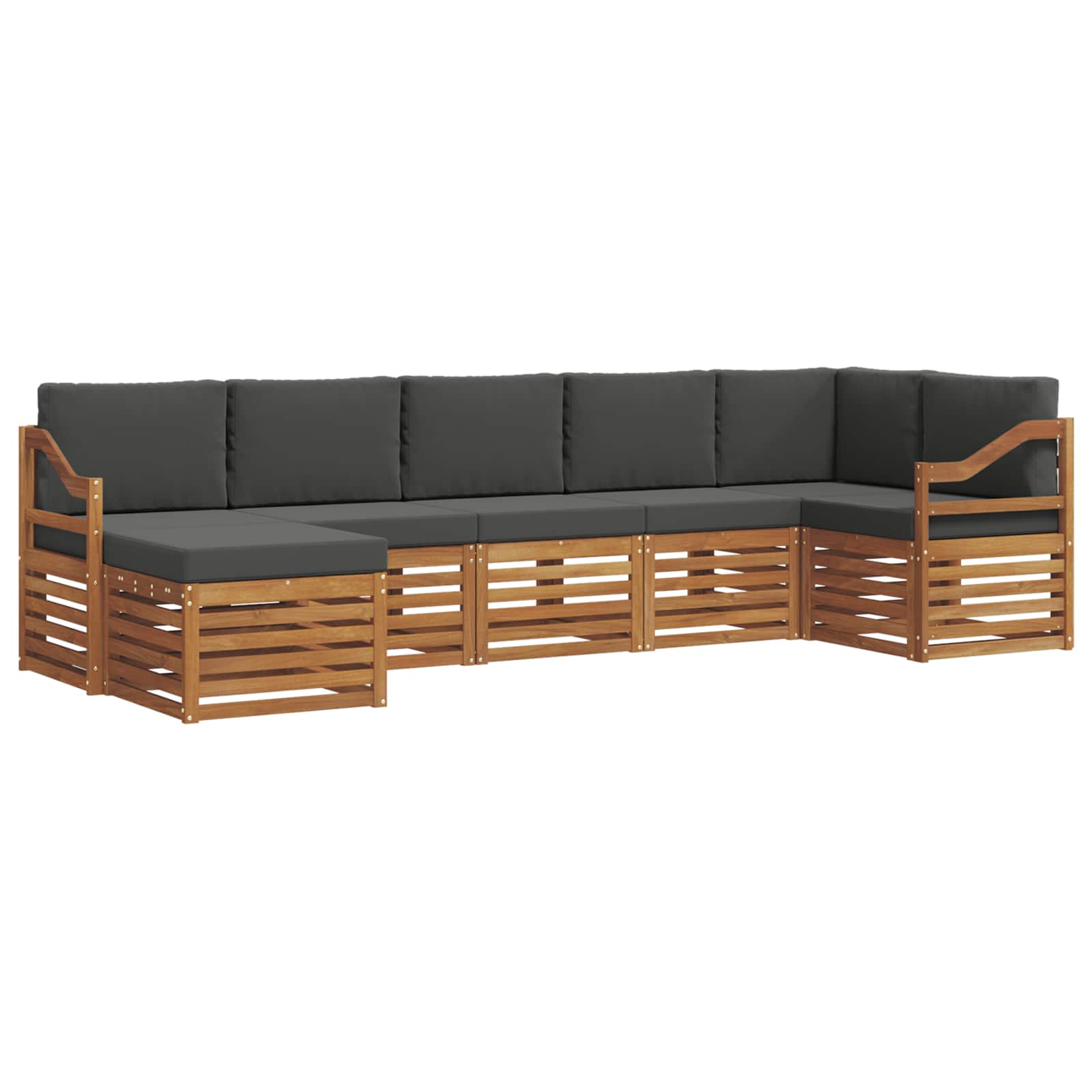 Ensemble de canapé d'angle 7 pcs Naturel et Anthracite - XIOS