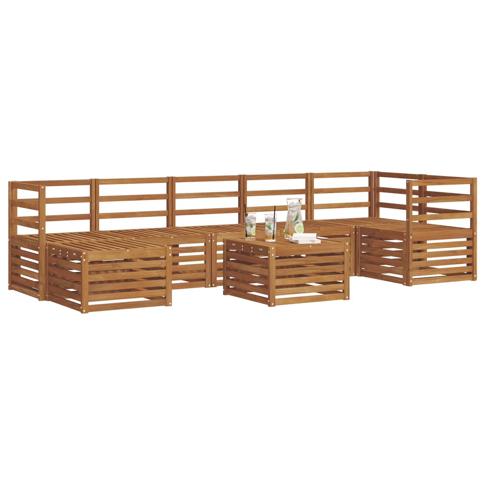 Ensemble de canapés d'extérieur 8 pcs Naturel - XIOS