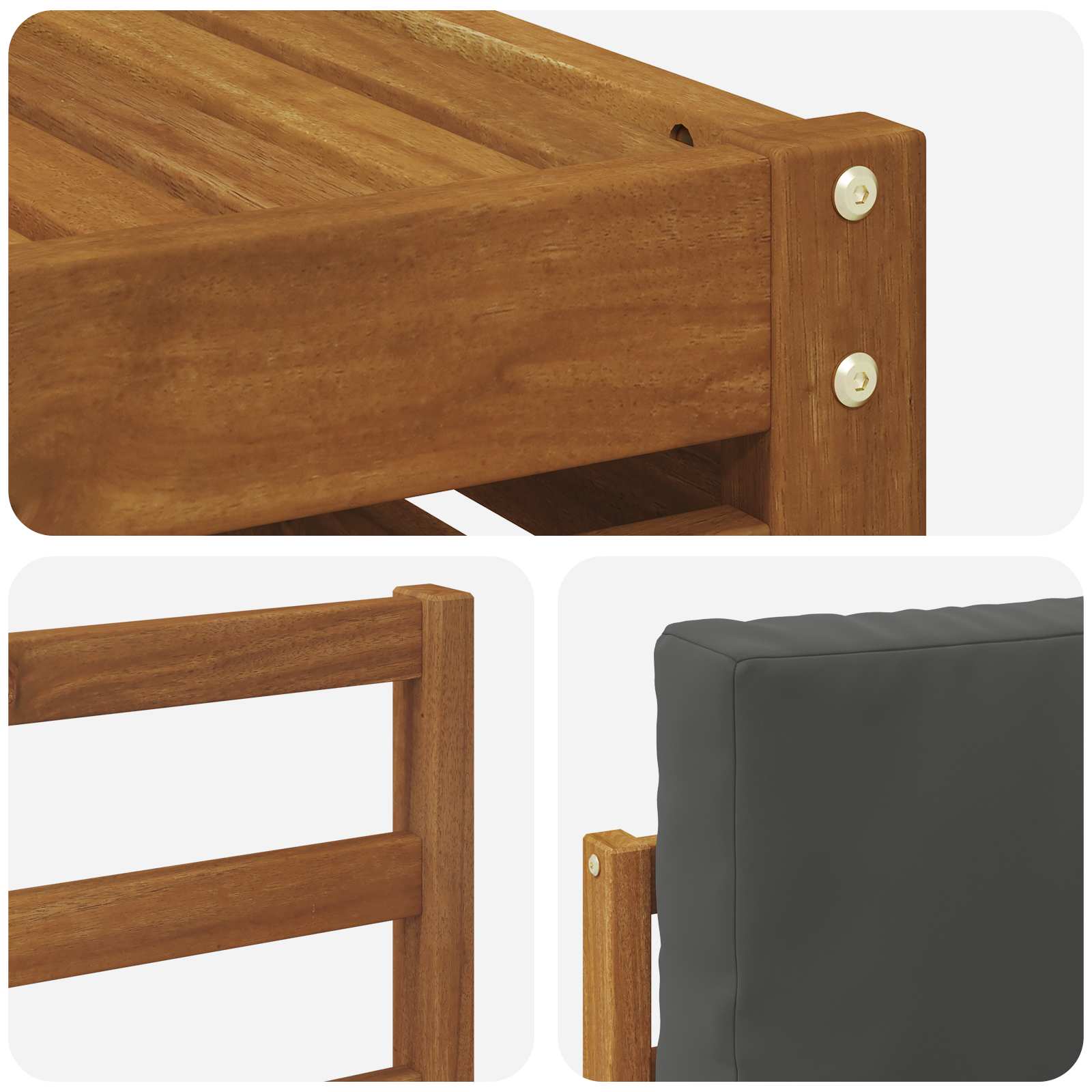 Ensemble de canapés d'extérieur 8 pcs Naturel et Anthracite - XIOS