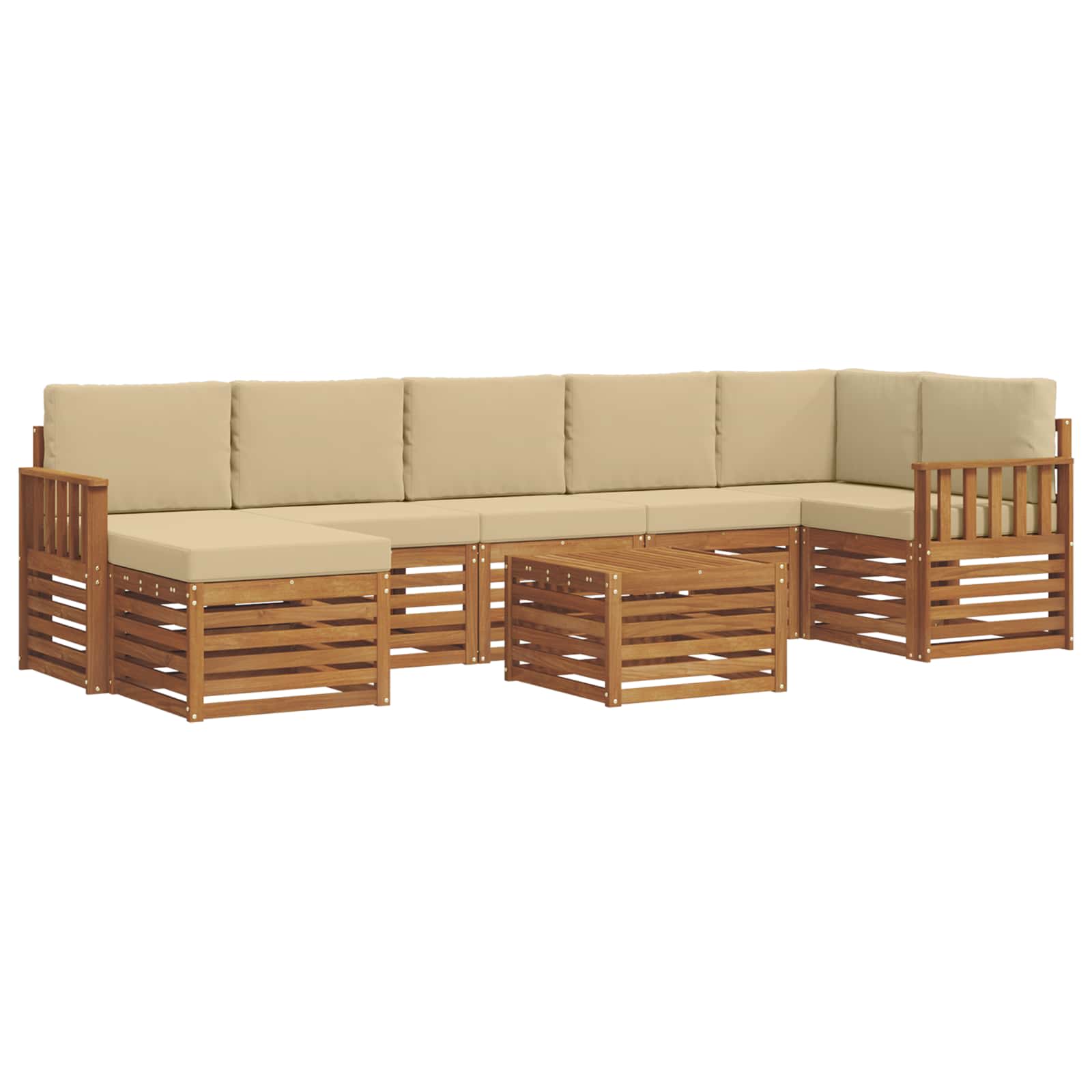 Ensemble de canapés d'extérieur 8 pcs Naturel et Beige - XIOS