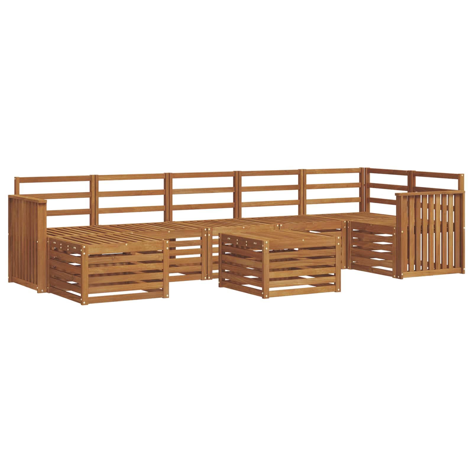 Ensemble de canapés d'extérieur 8 pcs Naturel - XIOS