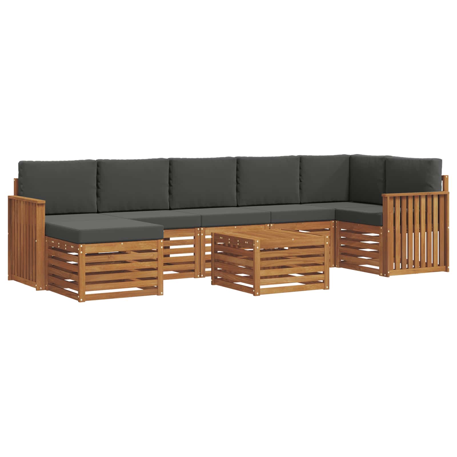 Ensemble de canapés d'extérieur 8 pcs Naturel et Anthracite - XIOS