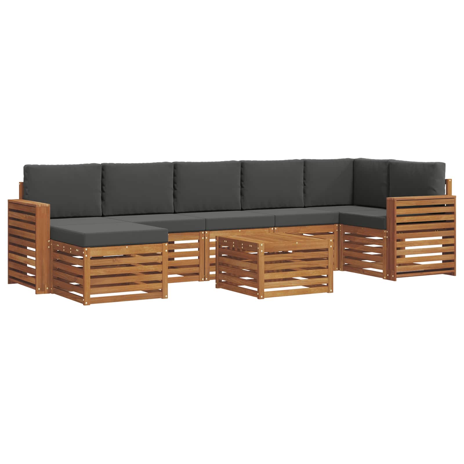 Ensemble de canapés d'extérieur 8 pcs Naturel et Anthracite - XIOS