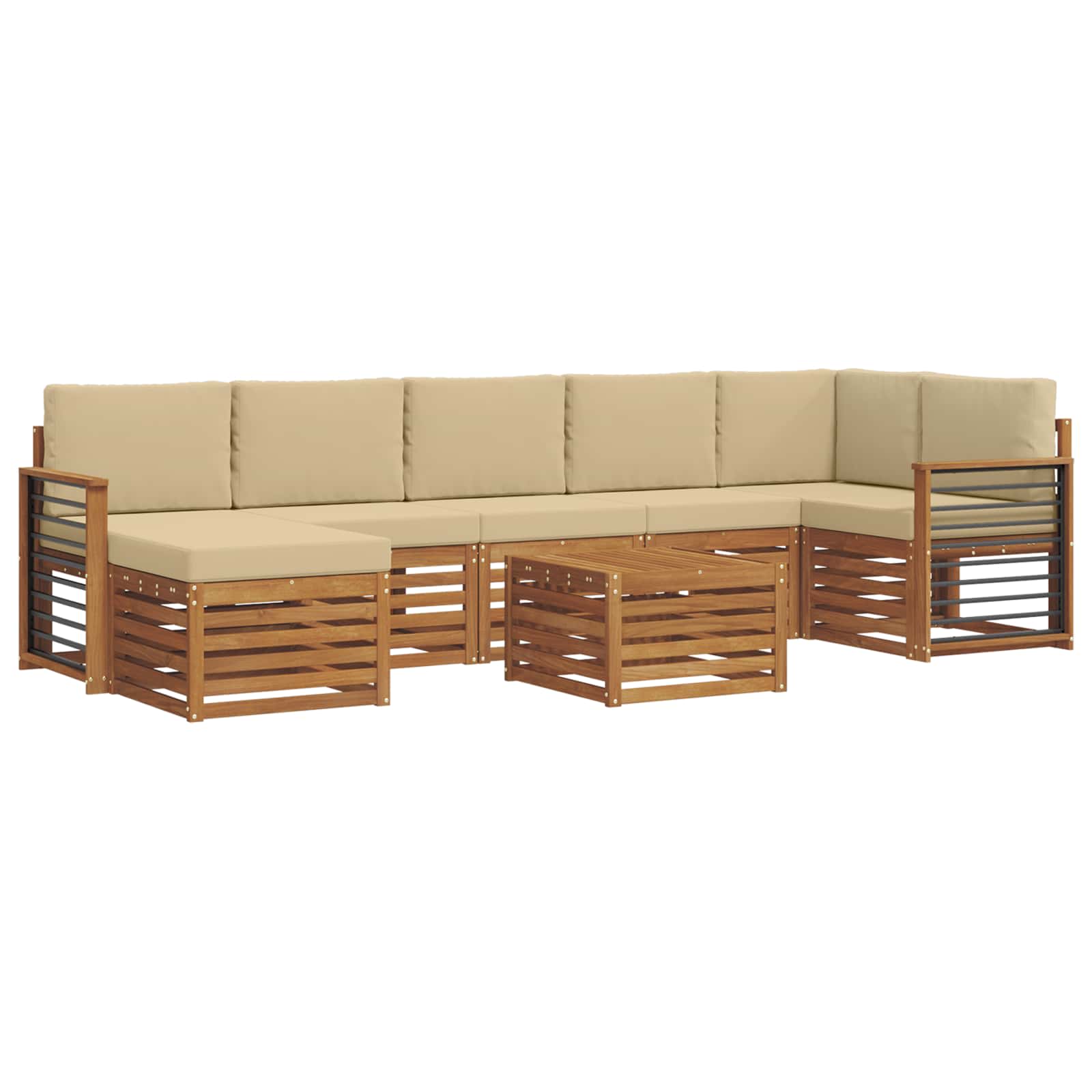Ensemble de canapés d'extérieur 8 pcs Naturel et Beige - XIOS