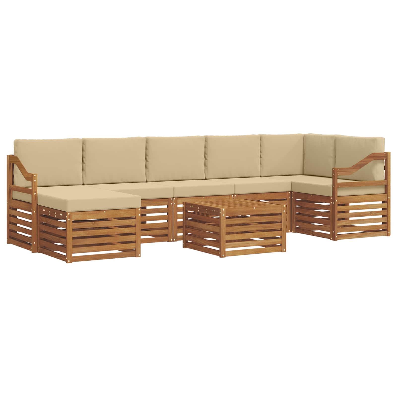 Ensemble de canapés d'extérieur 8 pcs Naturel et Beige - XIOS