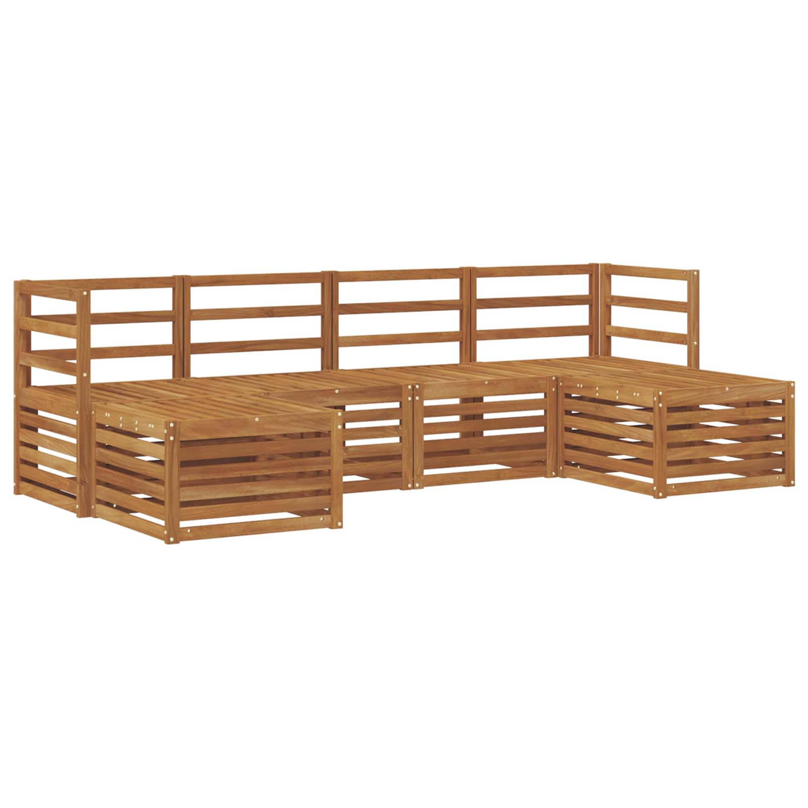 Ensembles de canapés 6 pcs Naturel Bois d'Acacia Massif - XIOS