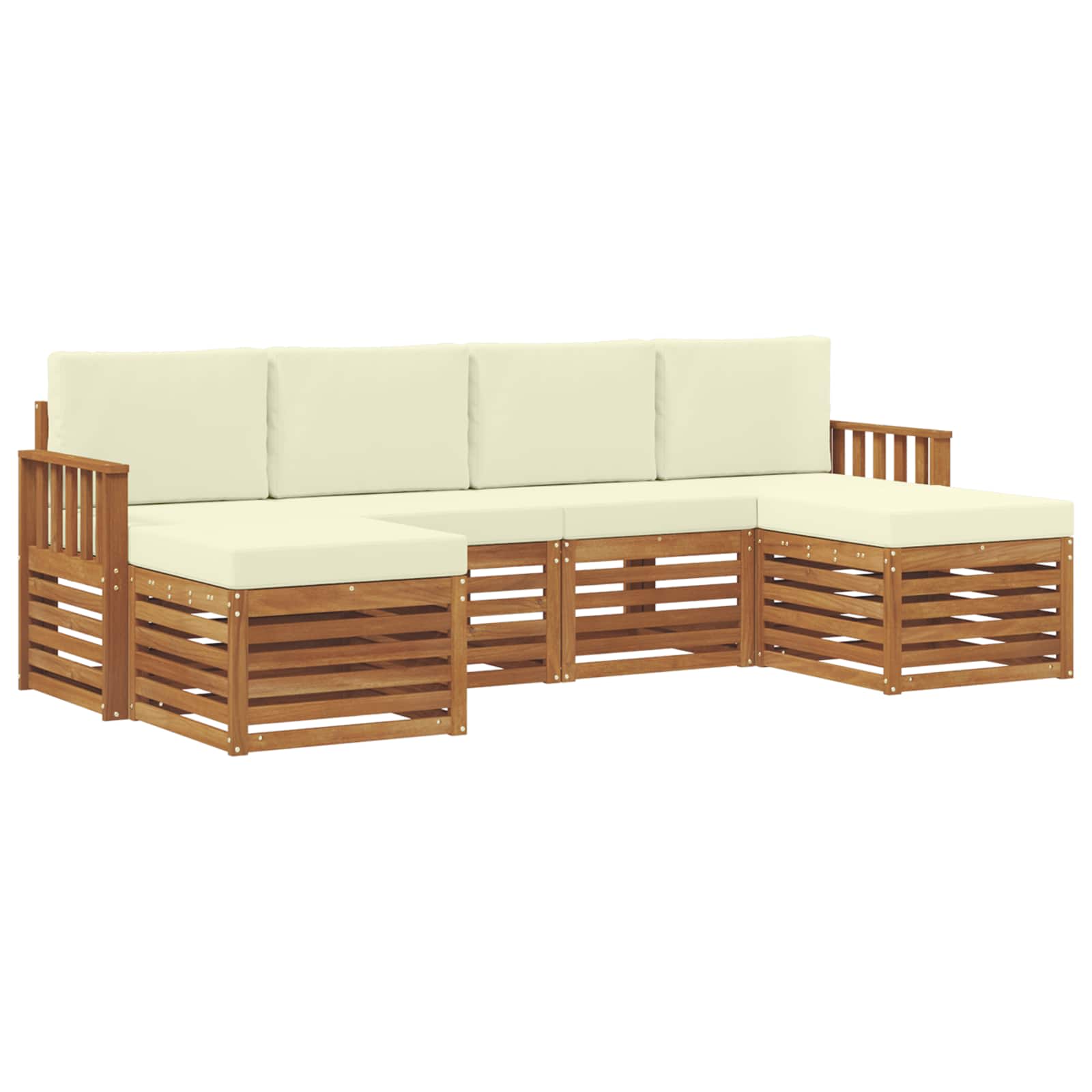 Ensembles de canapés avec coussin 6 pcs Naturel et Crème - XIOS