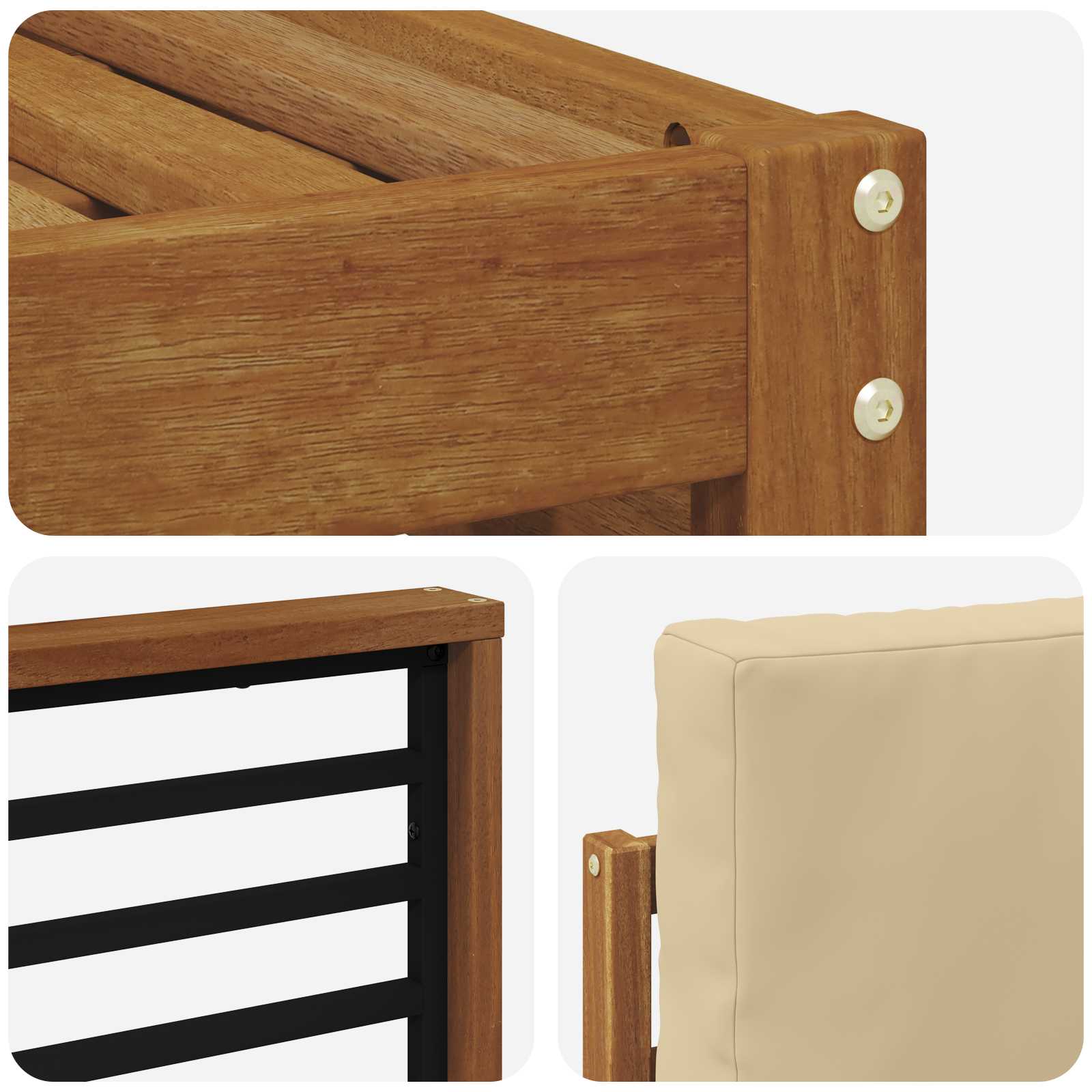 Ensembles de canapés avec coussin 6 pcs Naturel et Beige - XIOS