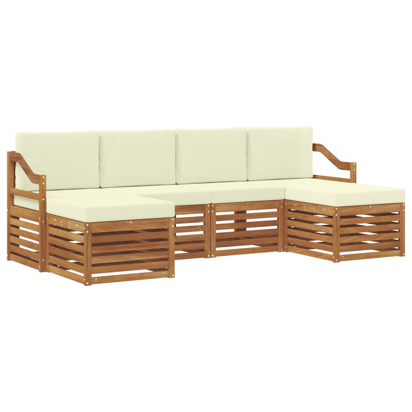 Ensembles de canapés avec coussin 6 pcs Naturel et Crème - XIOS