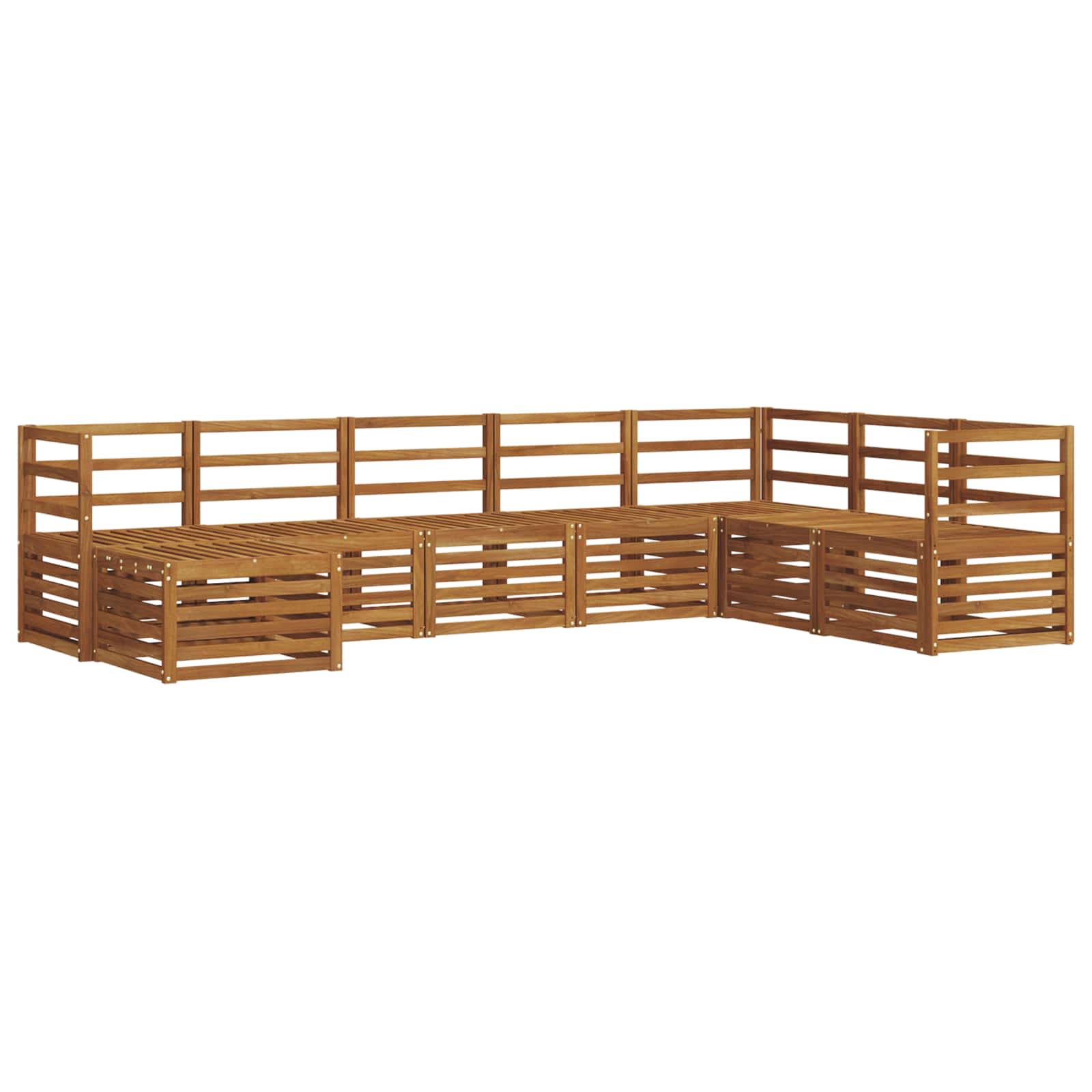 Ensembles de canapés 8 pcs Naturel Bois d'Acacia Massif - XIOS