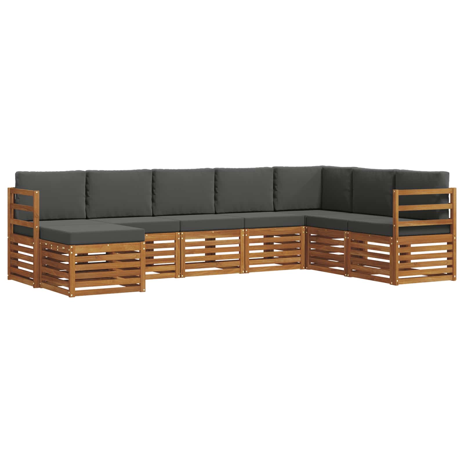 Ensemble de canapés d'extérieur 8 pcs Naturel et Anthracite - XIOS