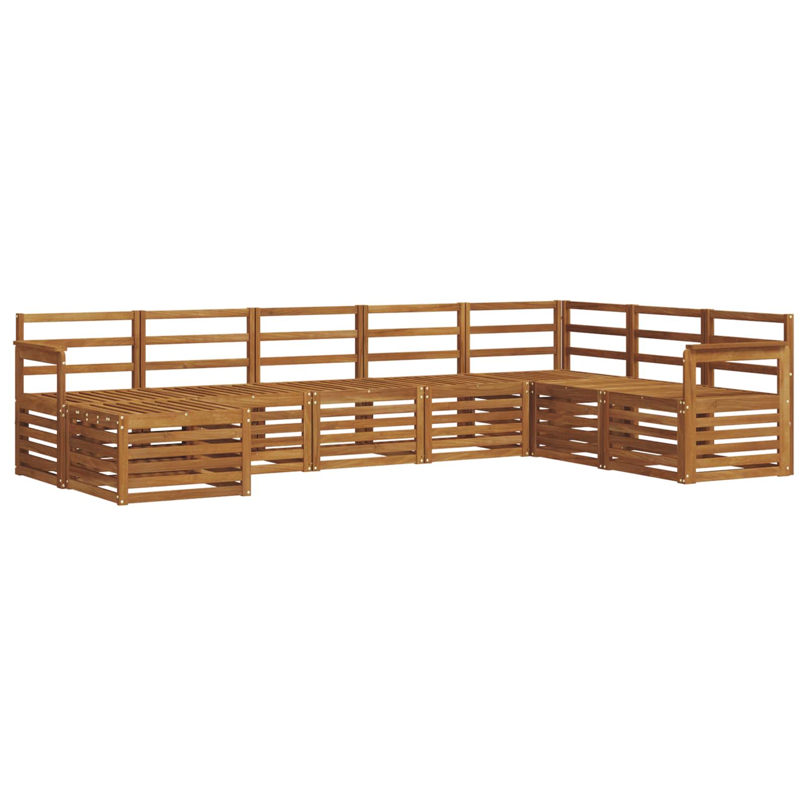Ensemble de canapés d'extérieur 8 pcs Naturel - XIOS