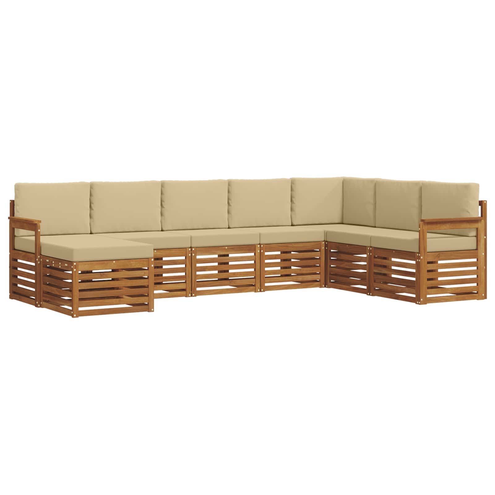 Ensemble de canapés d'extérieur 8 pcs Naturel et Beige - XIOS