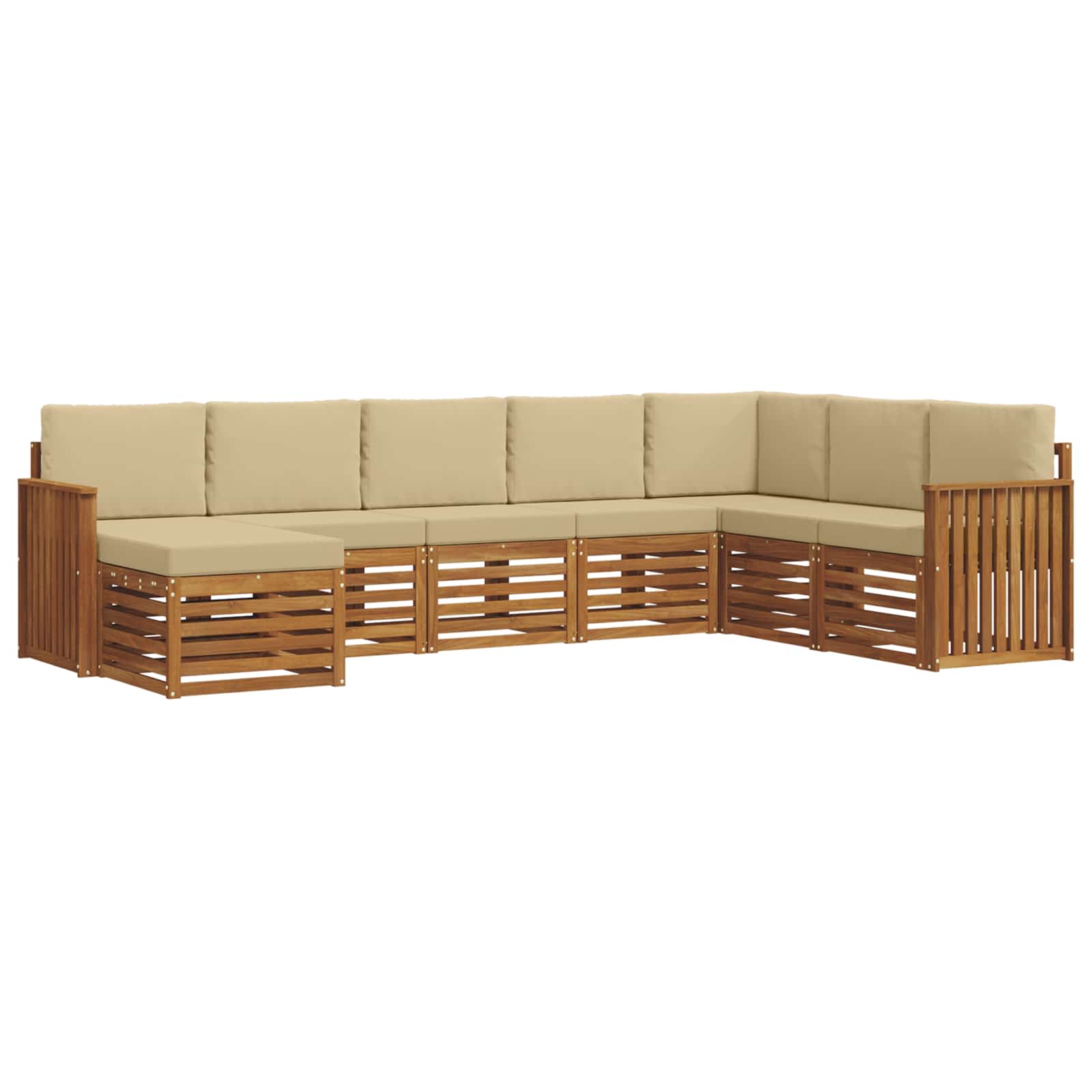 Ensembles de canapés avec coussin 8 pcs Naturel et Beige - XIOS